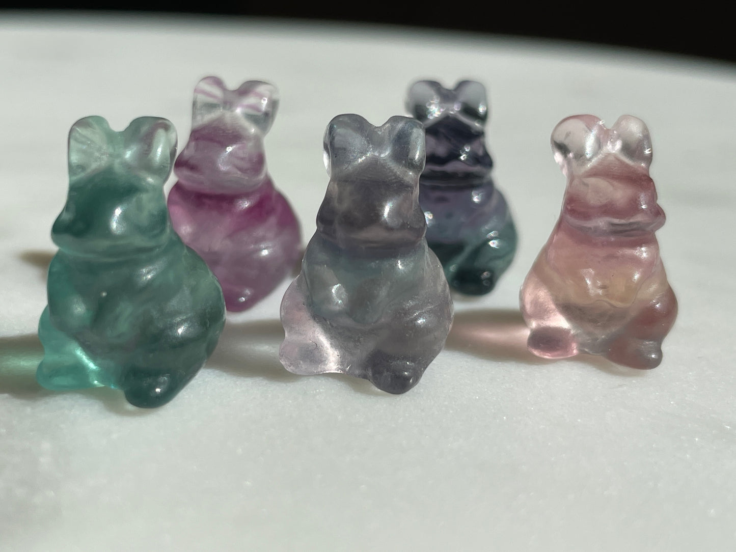 One (1) Mini Fluorite Crystal Carving | Rabbit | Intuitively Chosen