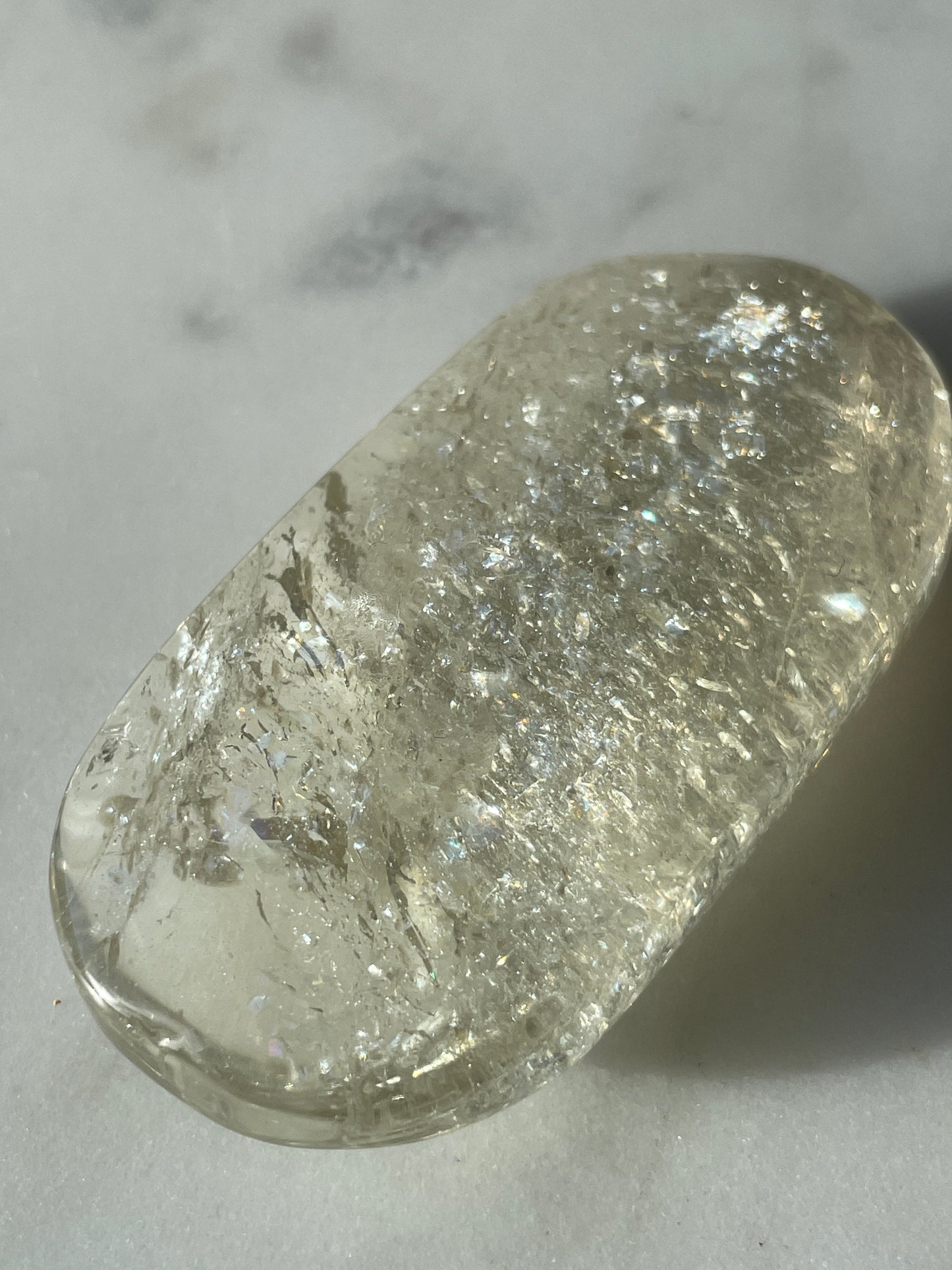 Gorgeous Citrine Palm Stone with Rainbows
