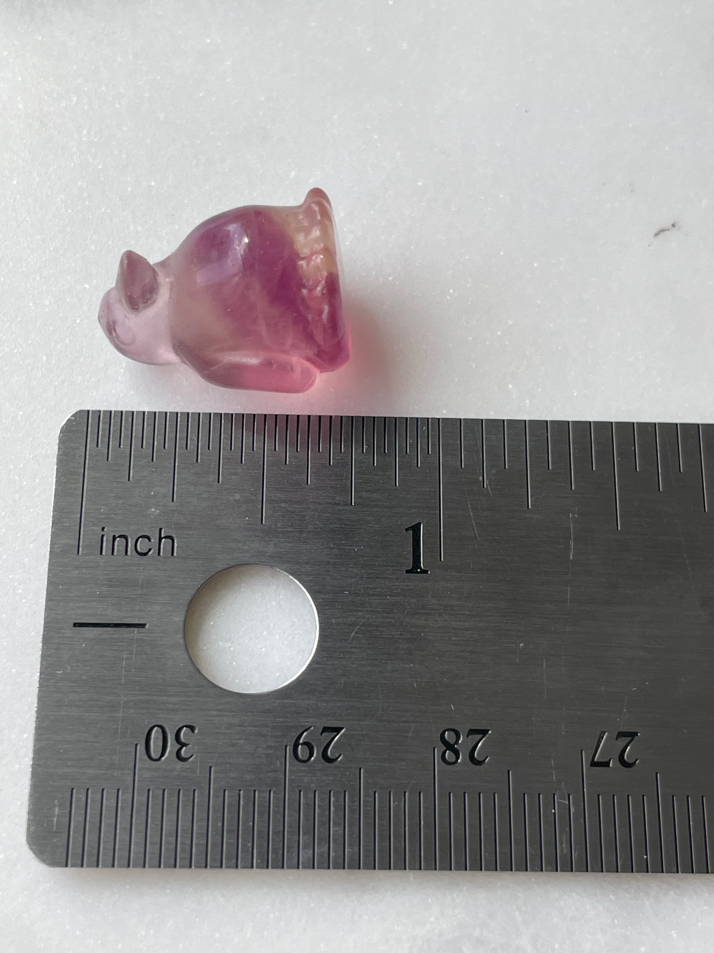 One (1) Mini Fluorite Crystal Carving | Penguin | Intuitively Chosen