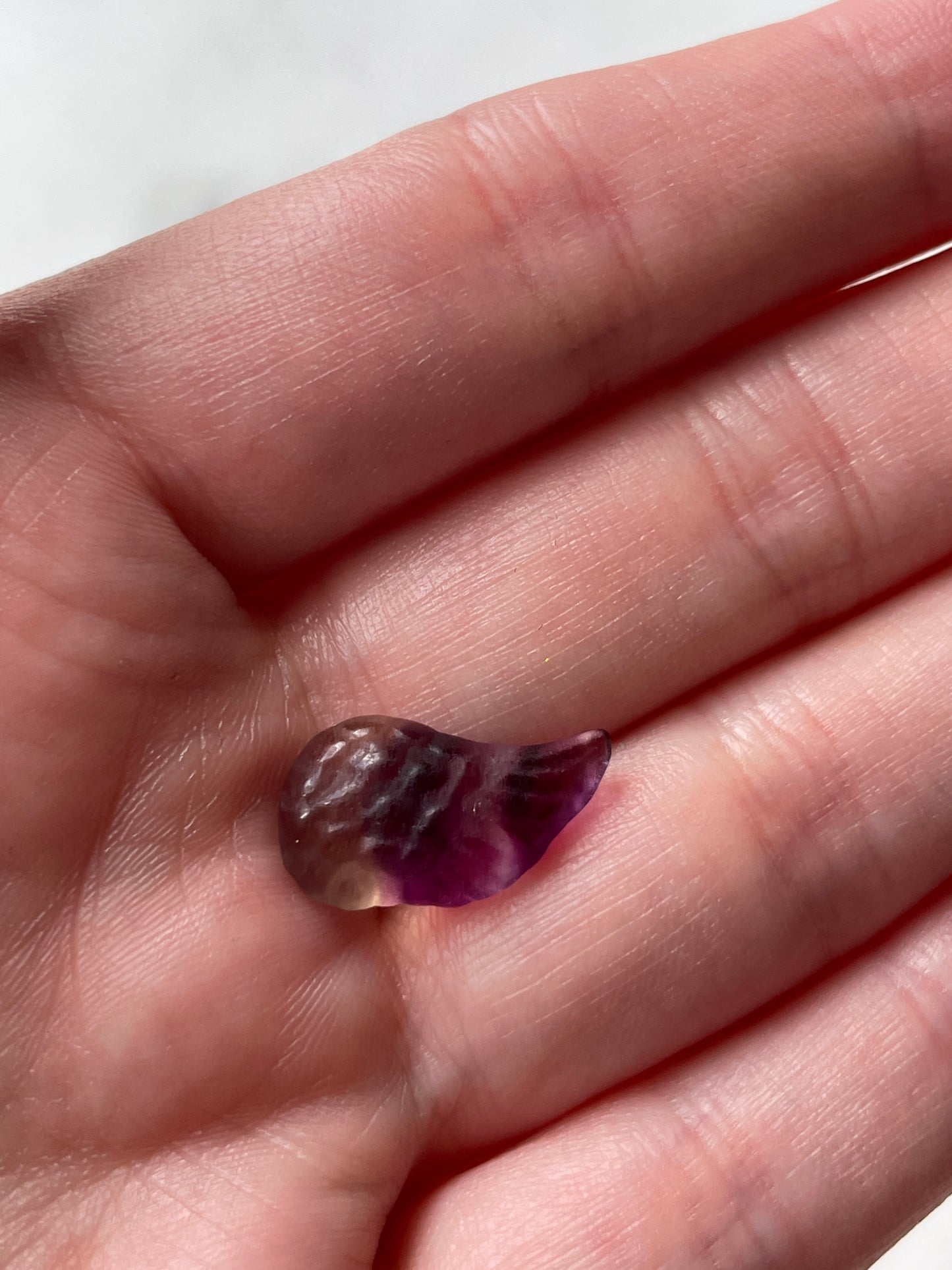 One (1) Mini Fluorite Crystal Carving | Bird’s Wing | Intuitively Chosen