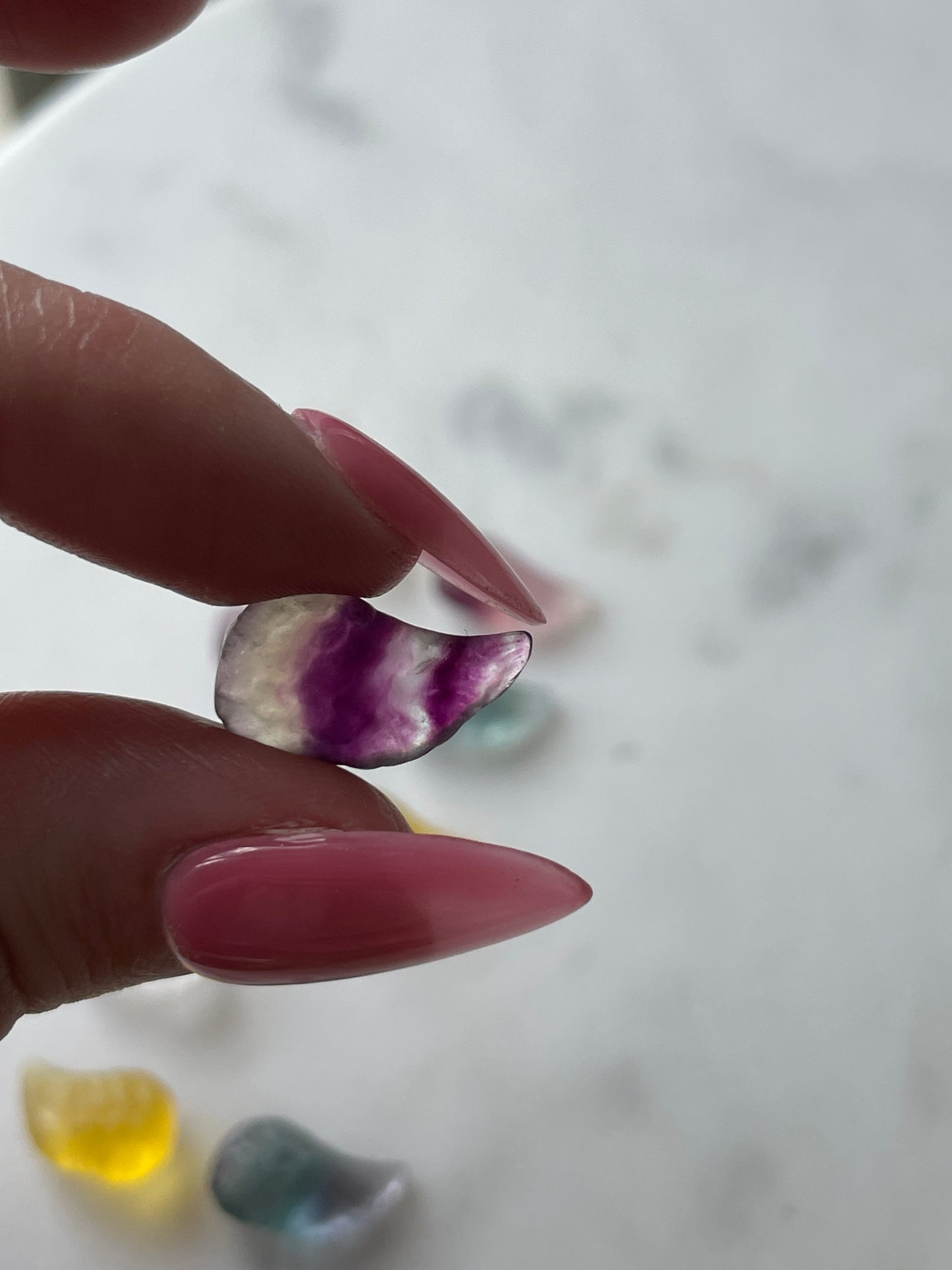 One (1) Mini Fluorite Crystal Carving | Bird’s Wing | Intuitively Chosen