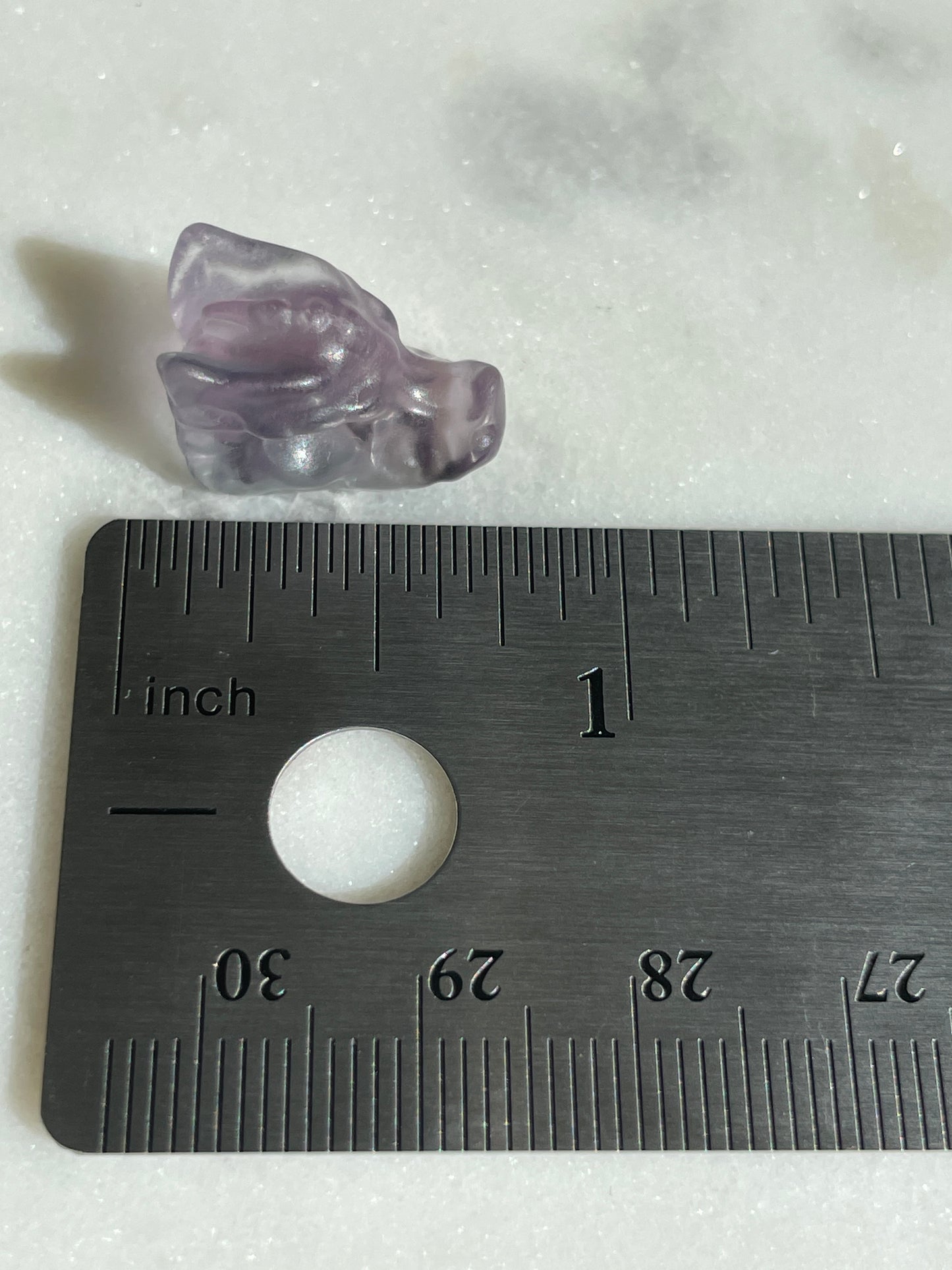 One (1) Mini Fluorite Crystal Carving | Dragon Skull | Intuitively Chosen