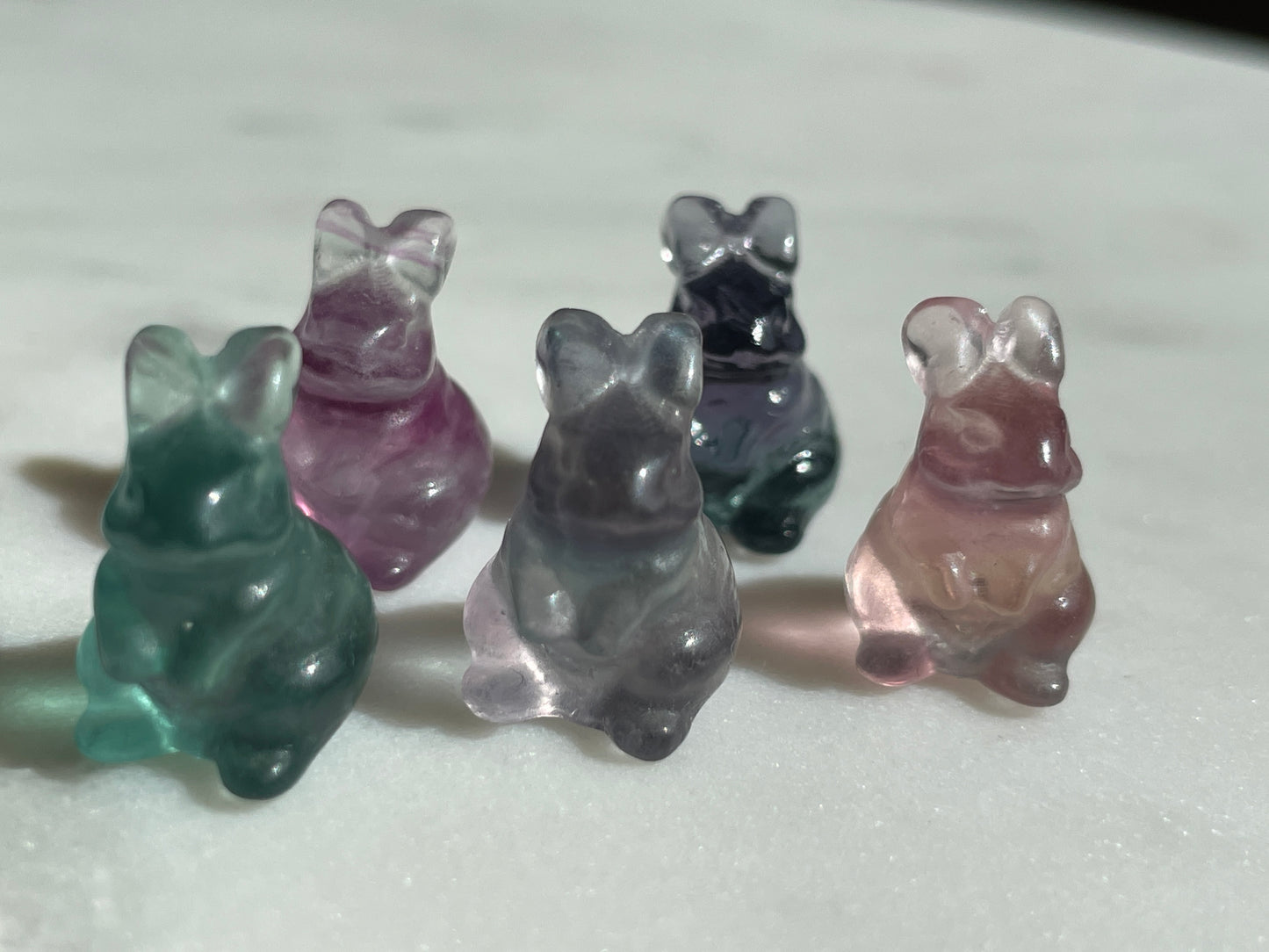 One (1) Mini Fluorite Crystal Carving | Rabbit | Intuitively Chosen