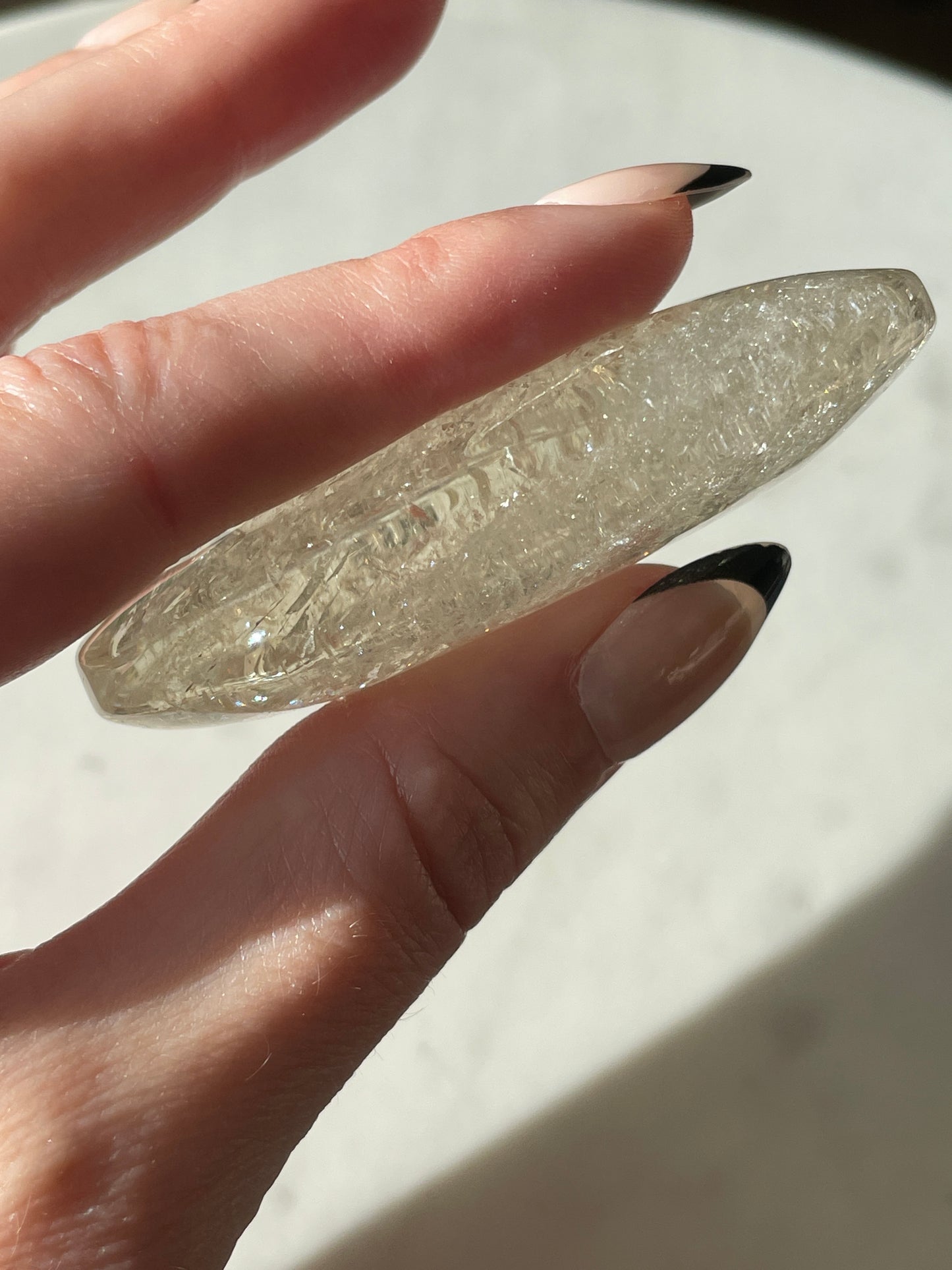 Gorgeous Citrine Palm Stone with Rainbows