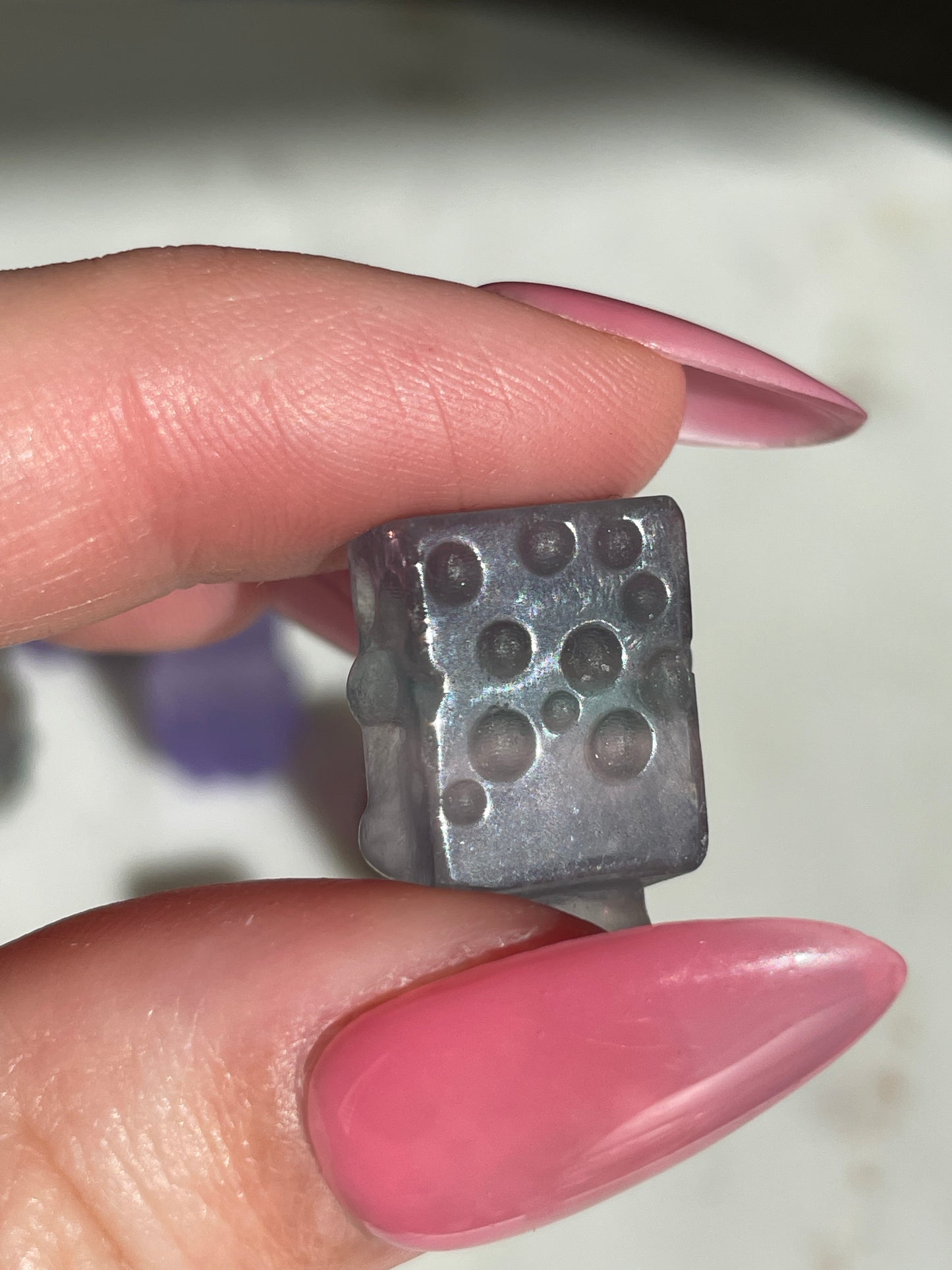 One (1) Mini Fluorite Spongebob Squarepants Crystal Carving | Intuitively Chosen