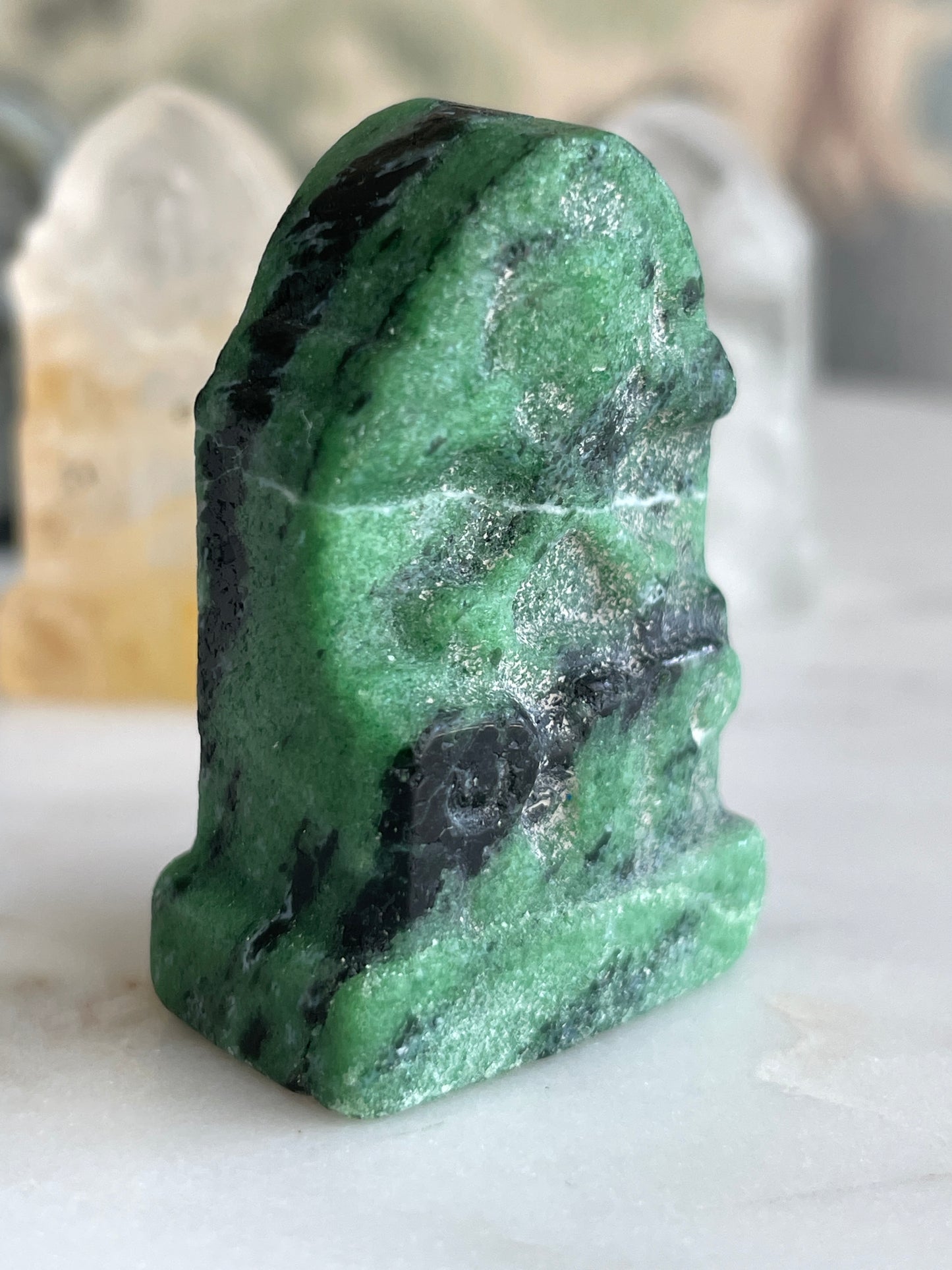 R.I.P. Crystal Gravestone Carving | 1.5 Inches