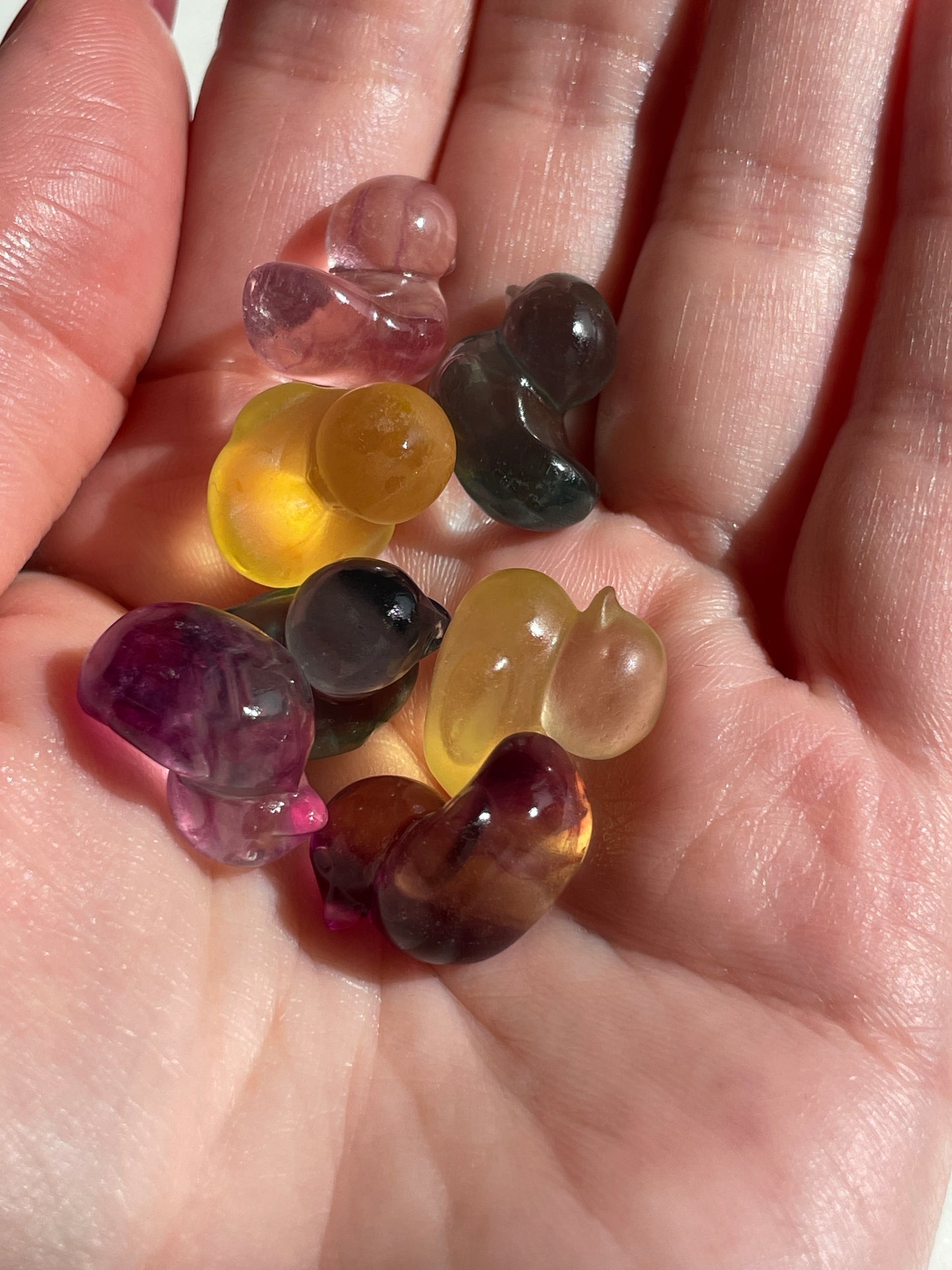 One (1) Mini Fluorite Crystal Carving | Duck | Intuitively Chosen