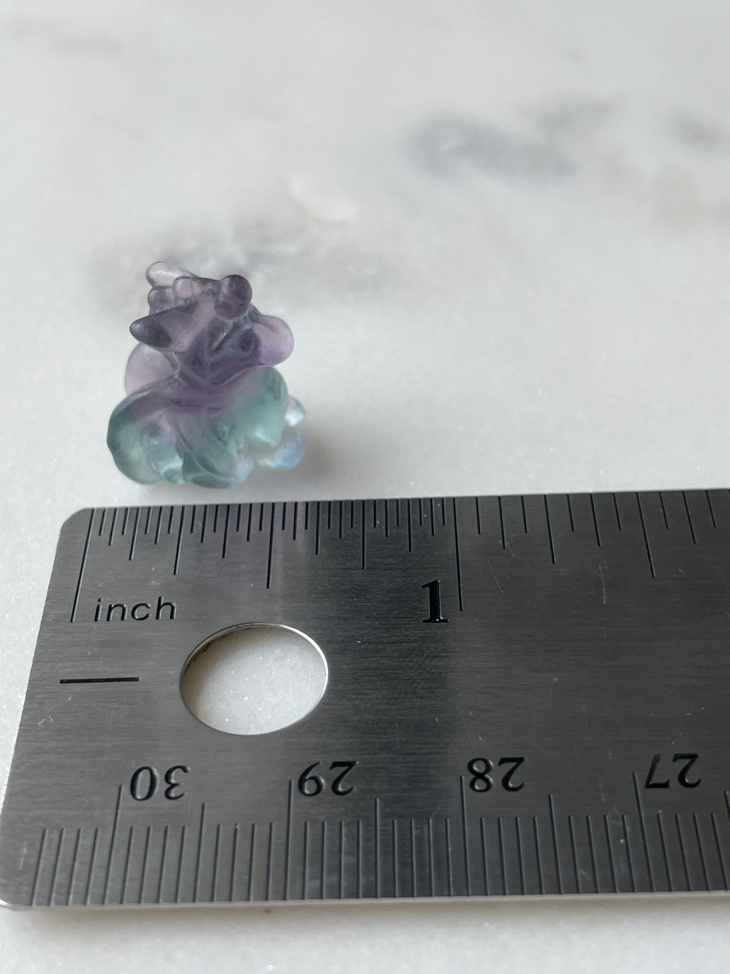 One (1) Mini Fluorite Crystal Carving | Baby Dragon