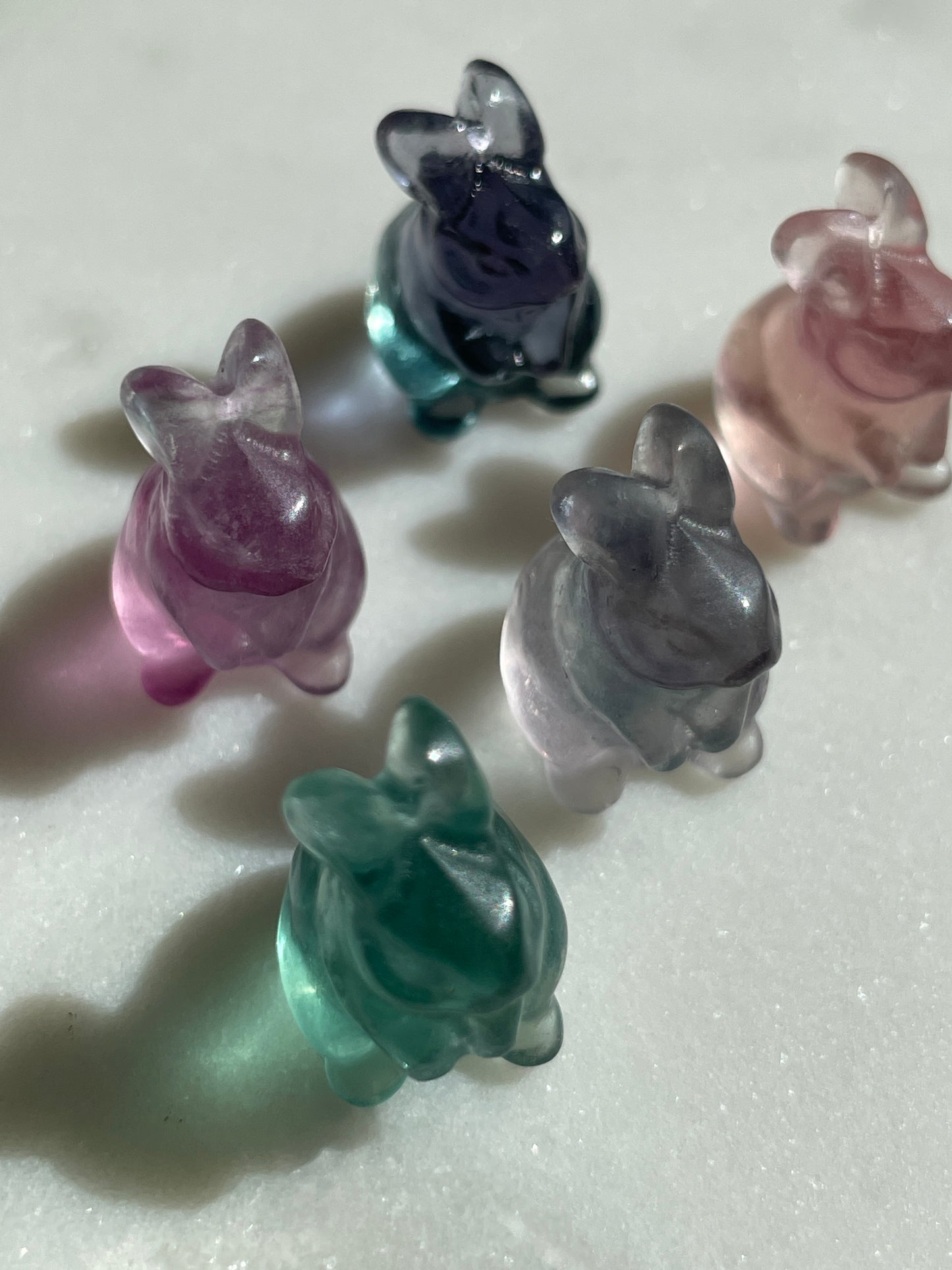 One (1) Mini Fluorite Crystal Carving | Rabbit | Intuitively Chosen