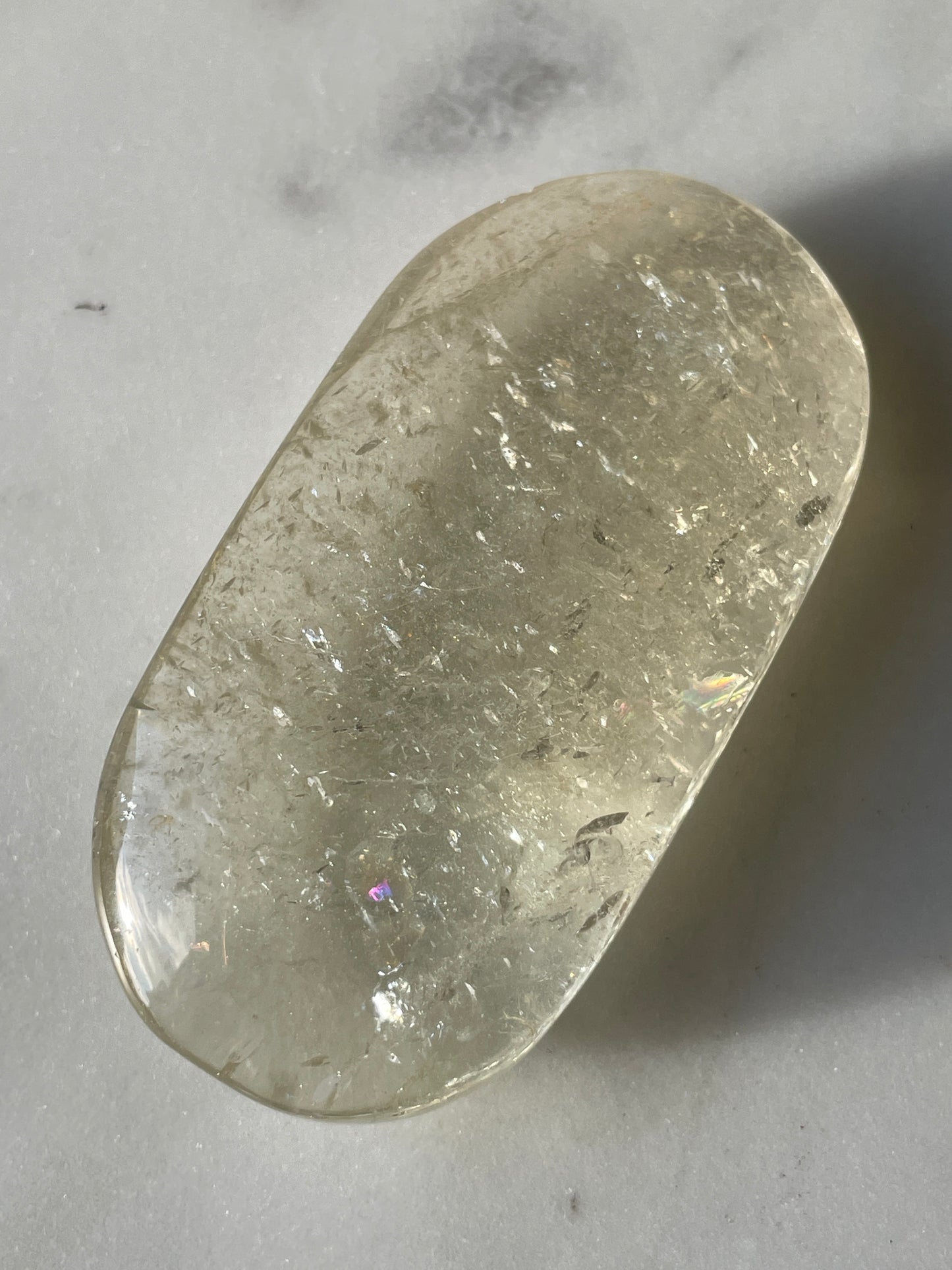 Gorgeous Citrine Palm Stone with Rainbows