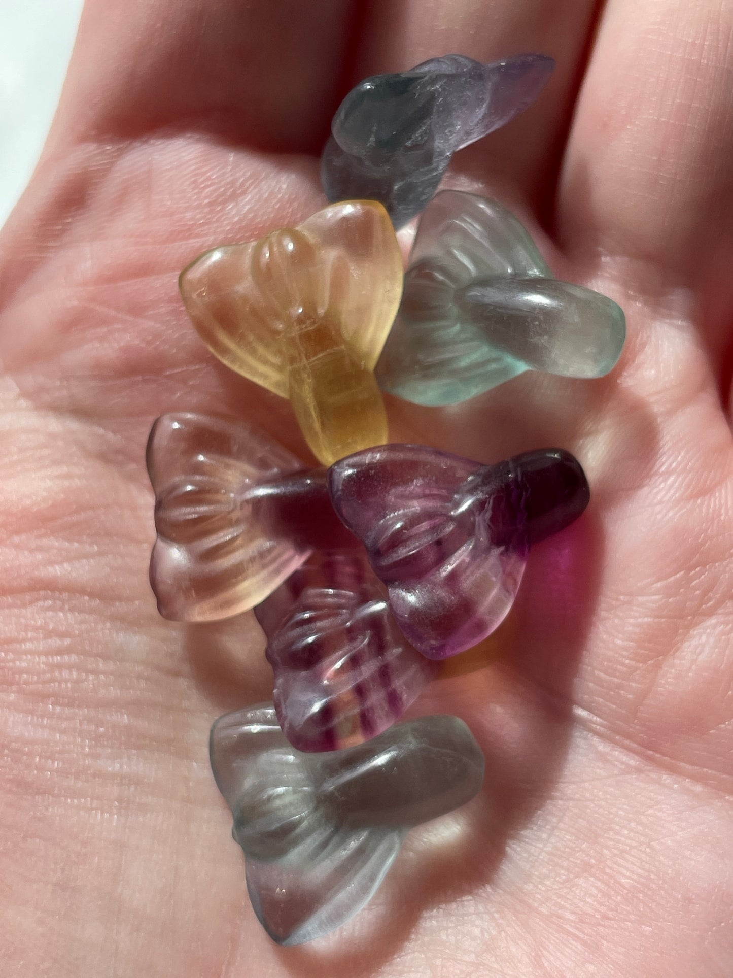 One (1) Mini Fluorite Crystal Carving | Mermaid Tail | Intuitively Chosen