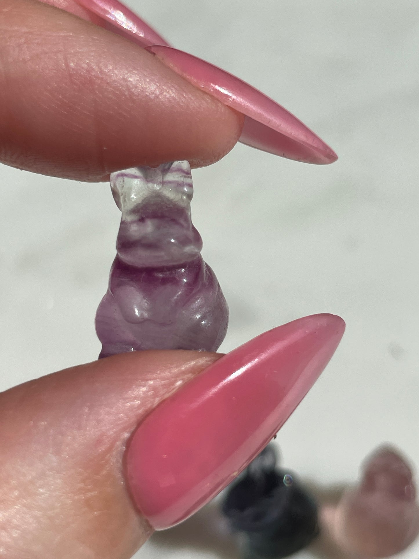One (1) Mini Fluorite Crystal Carving | Rabbit | Intuitively Chosen