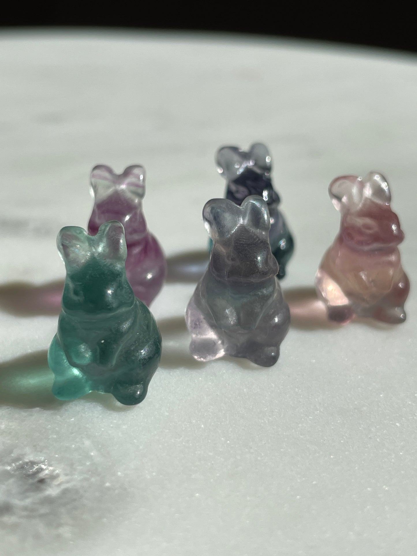 One (1) Mini Fluorite Crystal Carving | Rabbit | Intuitively Chosen