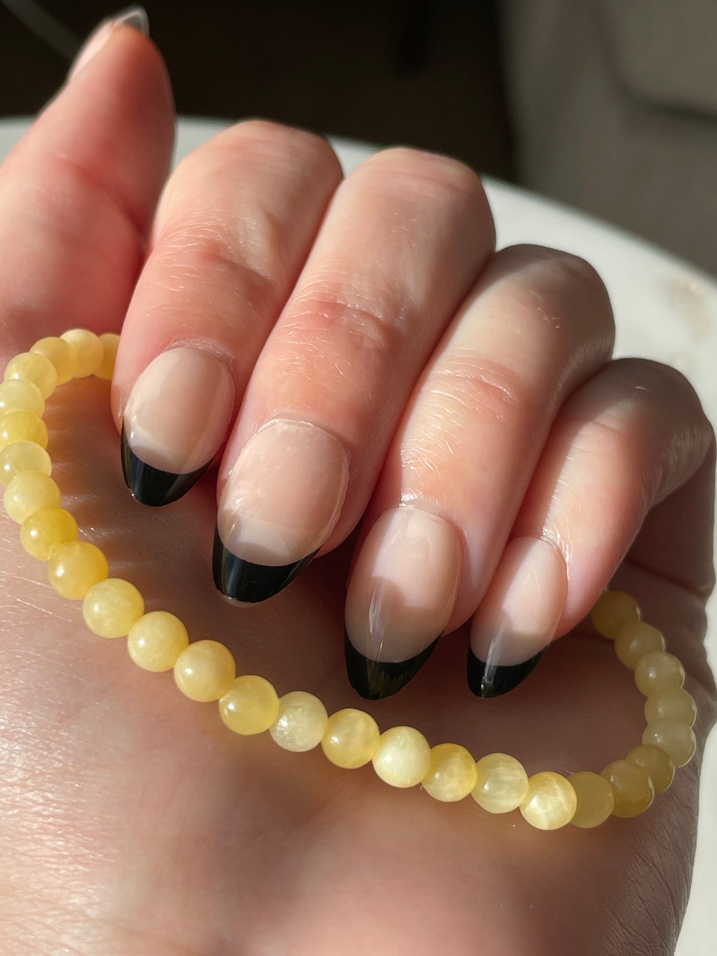 Yellow Agate Beaded Bracelet | 4.5mm