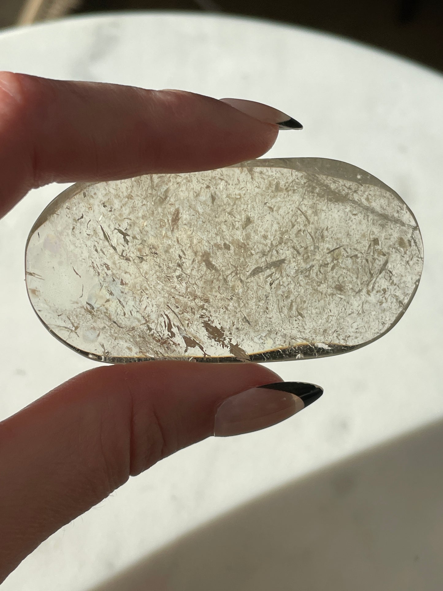 Gorgeous Citrine Palm Stone with Rainbows