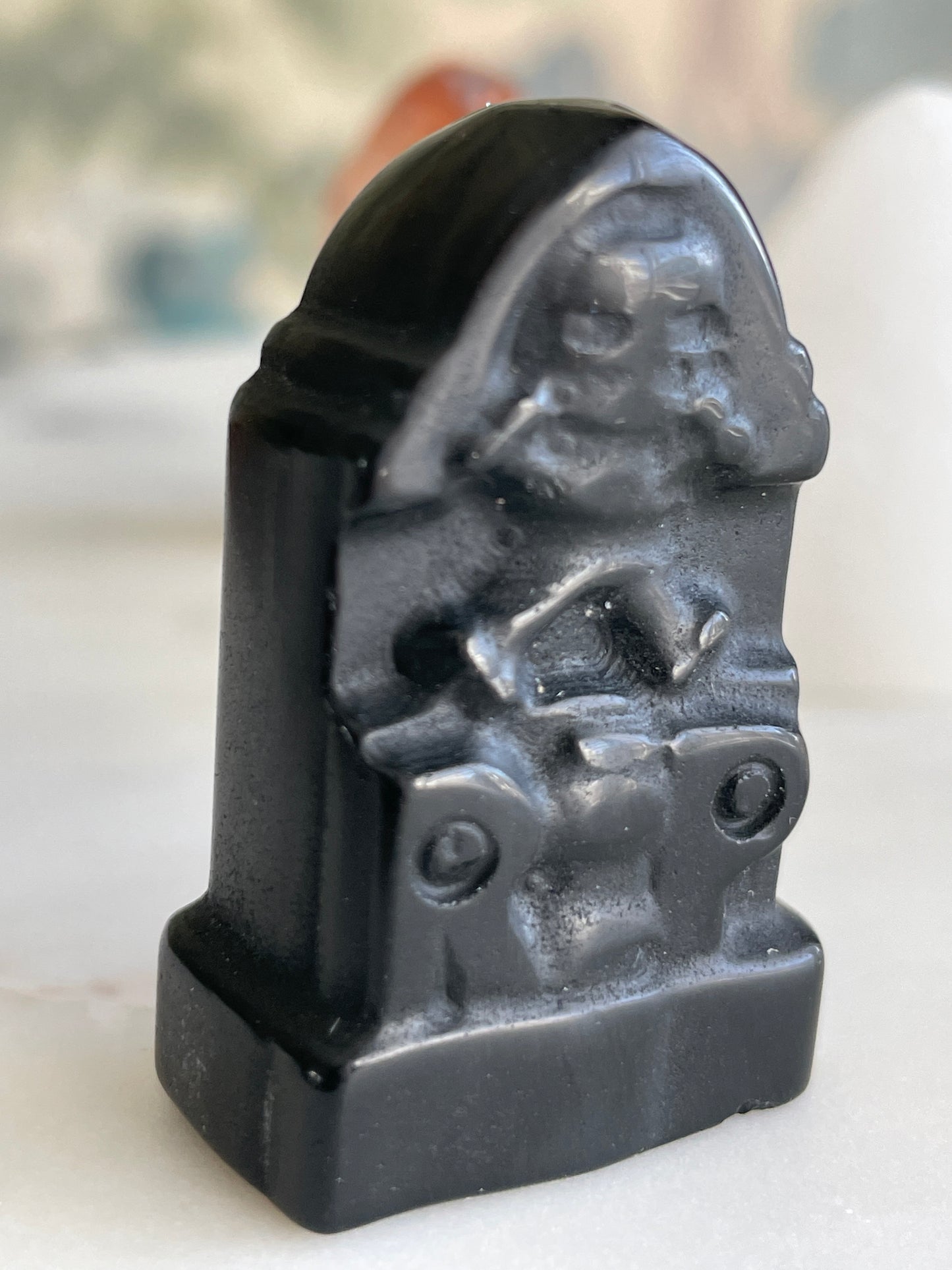 R.I.P. Crystal Gravestone Carving | 1.5 Inches