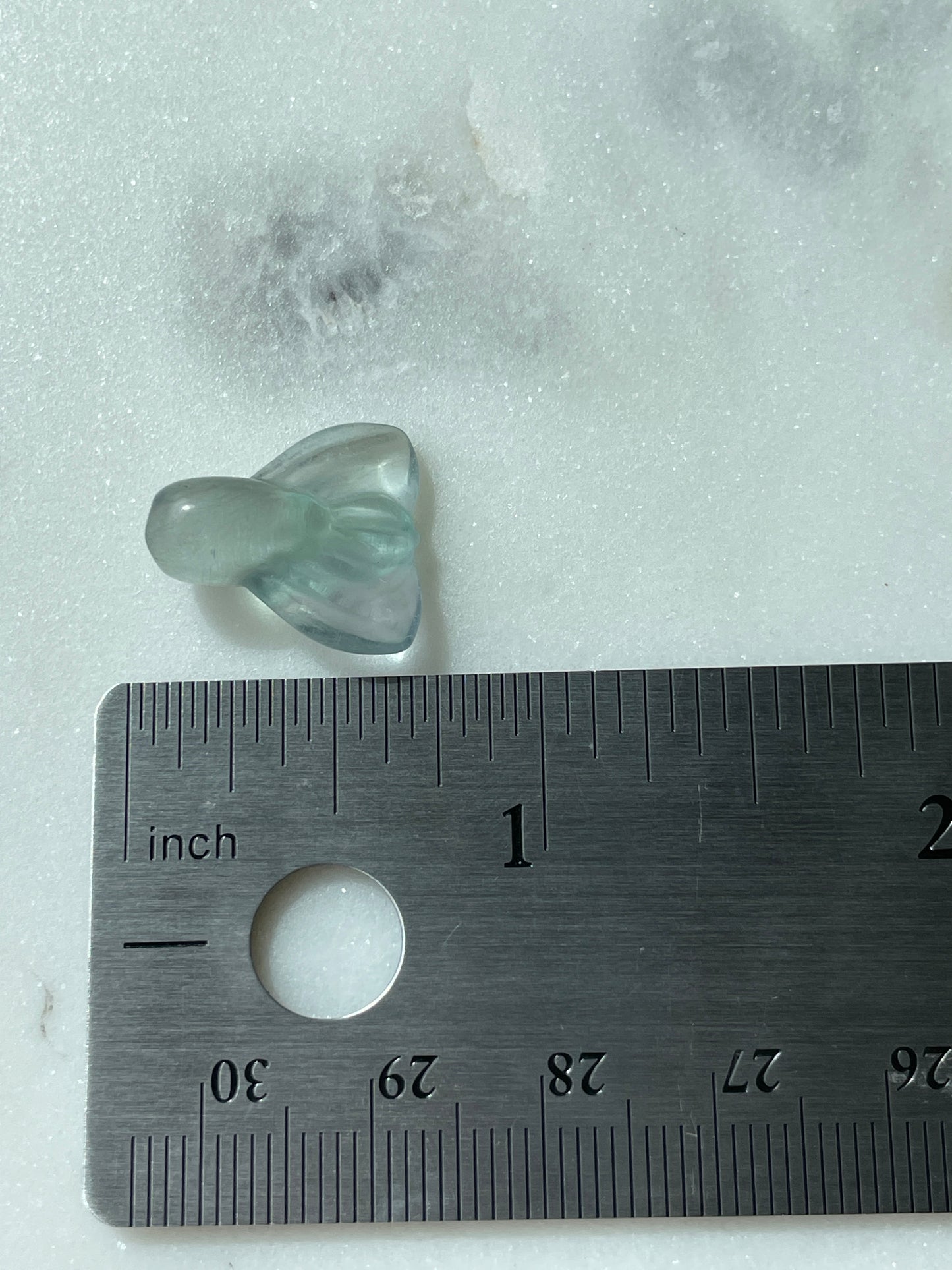 One (1) Mini Fluorite Crystal Carving | Mermaid Tail | Intuitively Chosen