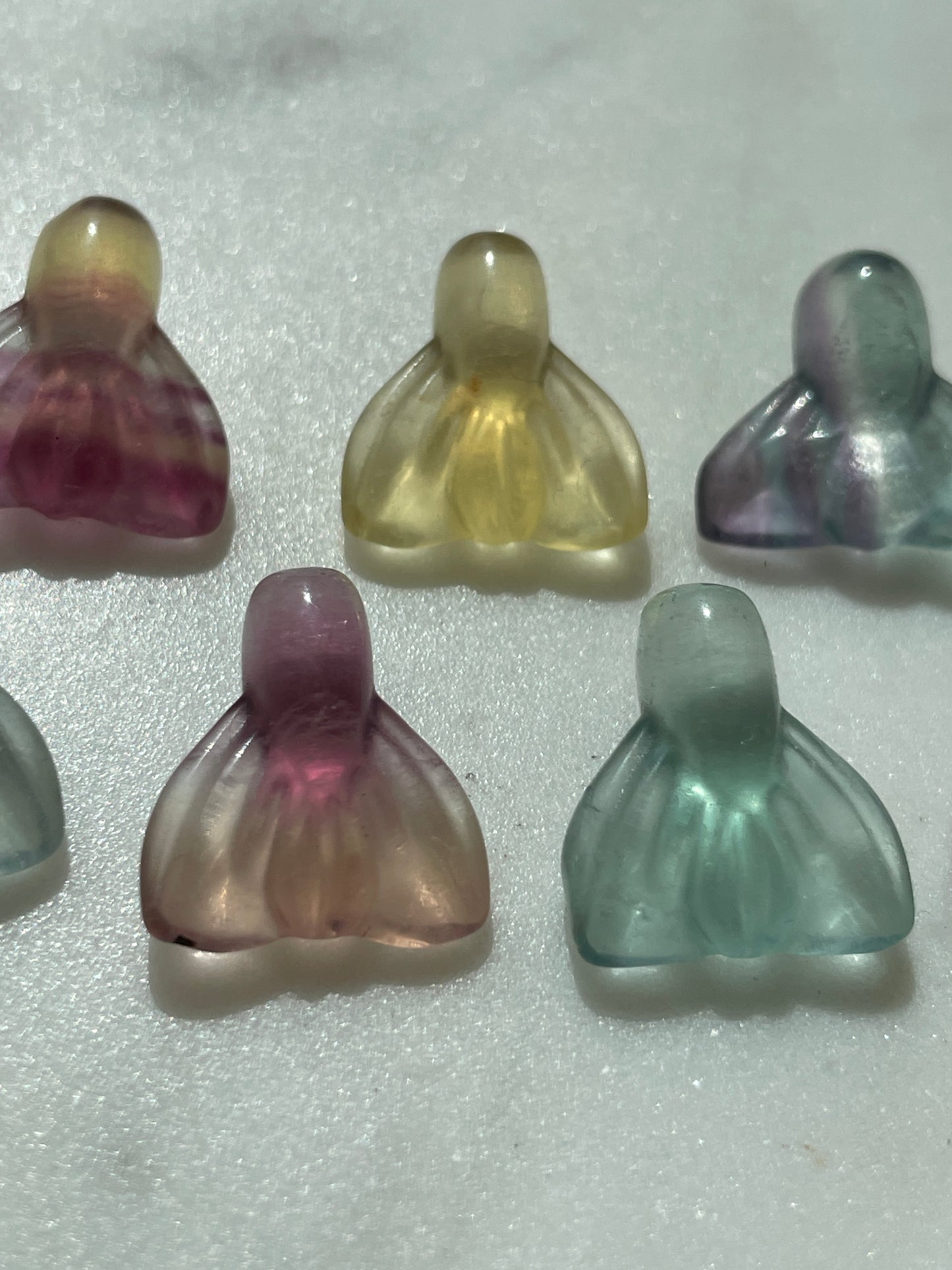 One (1) Mini Fluorite Crystal Carving | Mermaid Tail | Intuitively Chosen