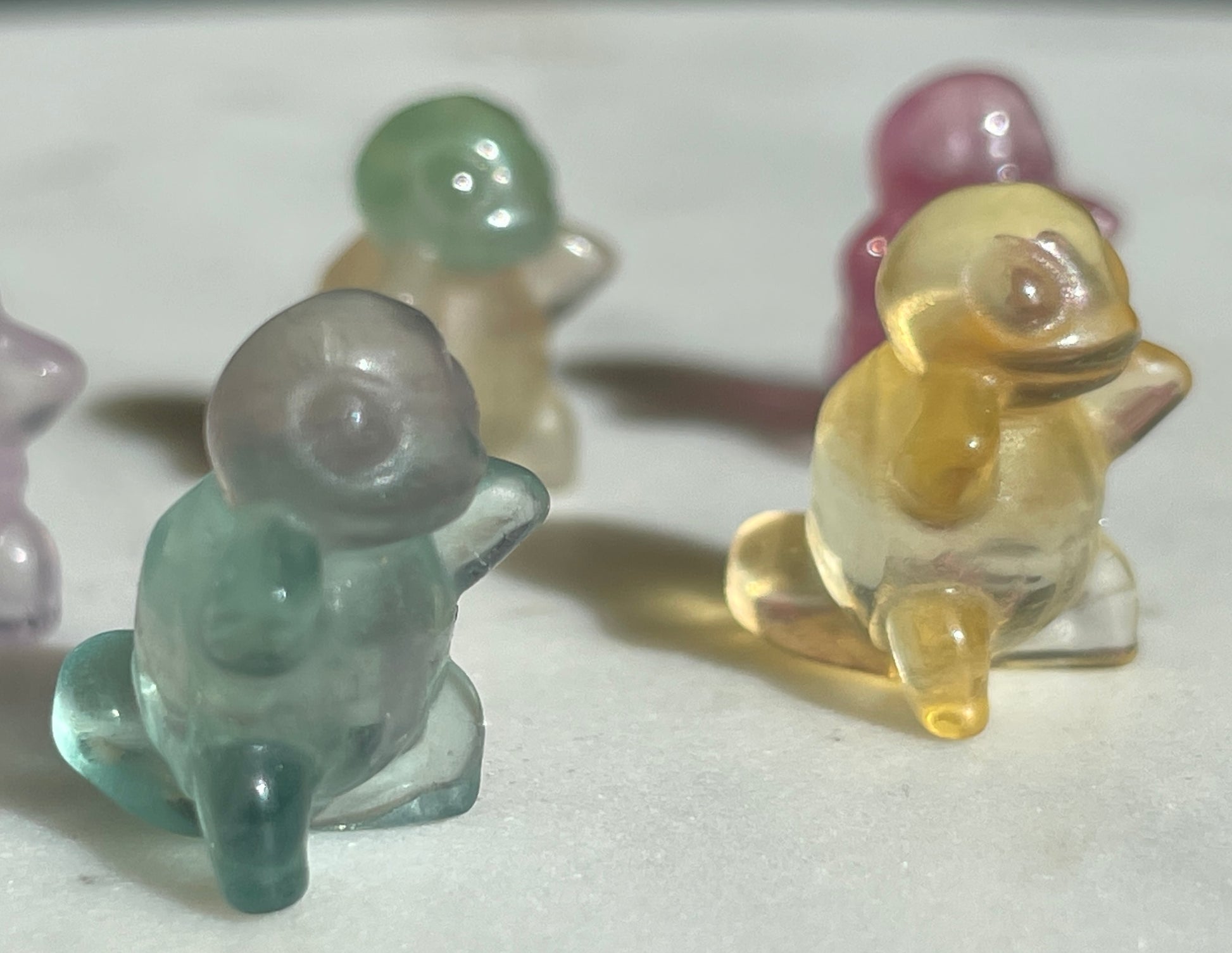 Pokémon figurine Squirtle carving fluorite tiny crystal squirtle fluorite display collectible pokemon natural crystal rainbow fluorite multicolor Pokemon decor squirtle stocking stuffer pokemon gift