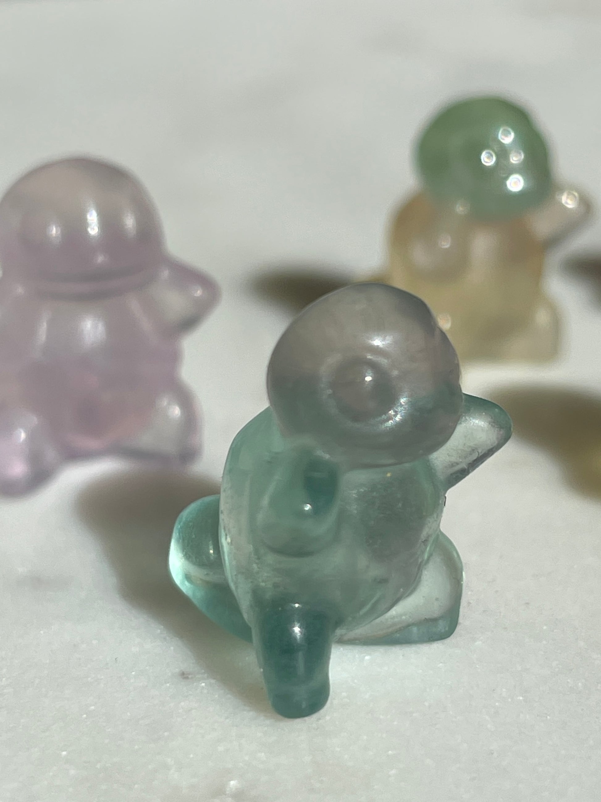 Pokémon figurine Squirtle carving fluorite tiny crystal squirtle fluorite display collectible pokemon natural crystal rainbow fluorite multicolor Pokemon decor squirtle stocking stuffer pokemon gift