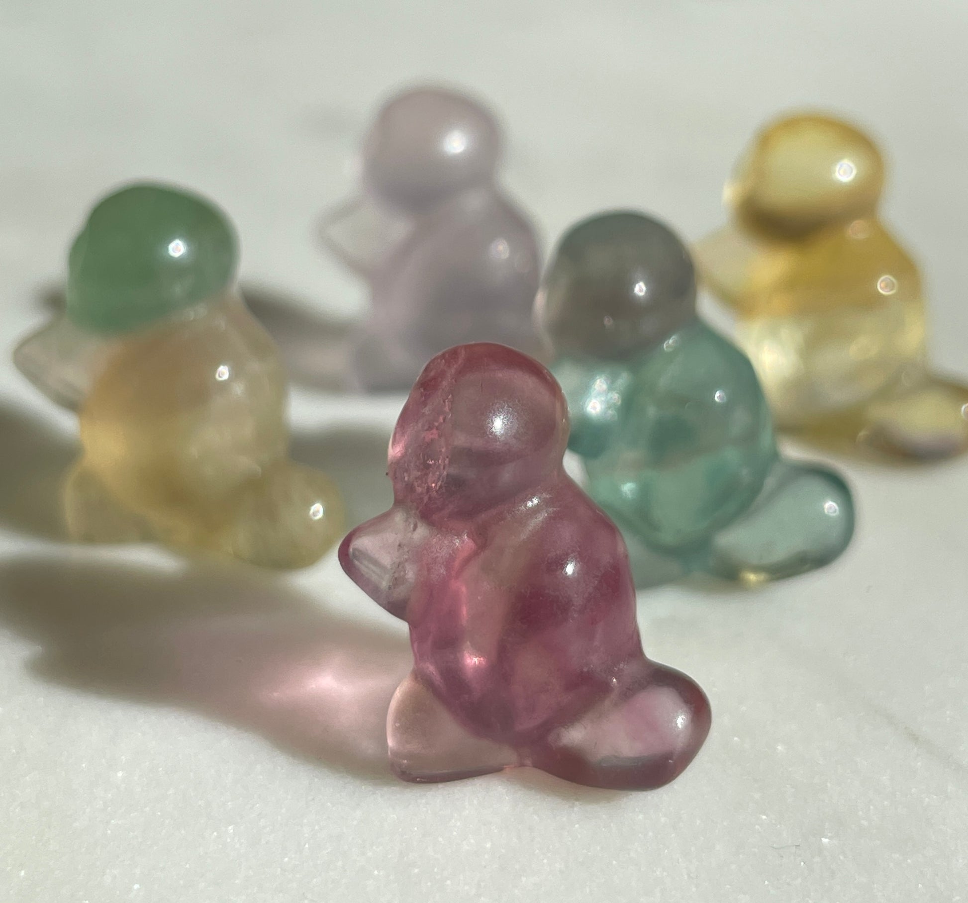 Pokémon figurine Squirtle carving fluorite tiny crystal squirtle fluorite display collectible pokemon natural crystal rainbow fluorite multicolor Pokemon decor squirtle stocking stuffer pokemon gift