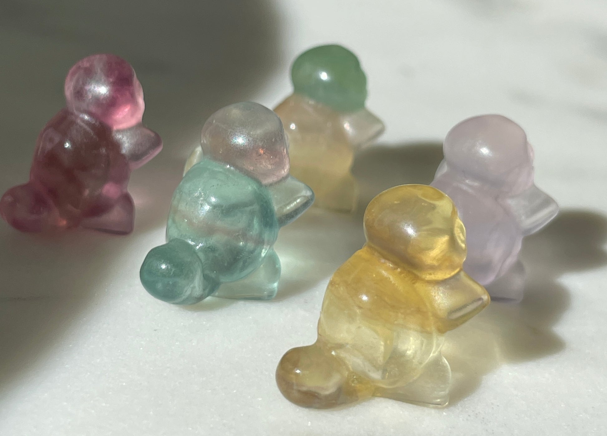 Pokémon figurine Squirtle carving fluorite tiny crystal squirtle fluorite display collectible pokemon natural crystal rainbow fluorite multicolor Pokemon decor squirtle stocking stuffer pokemon gift