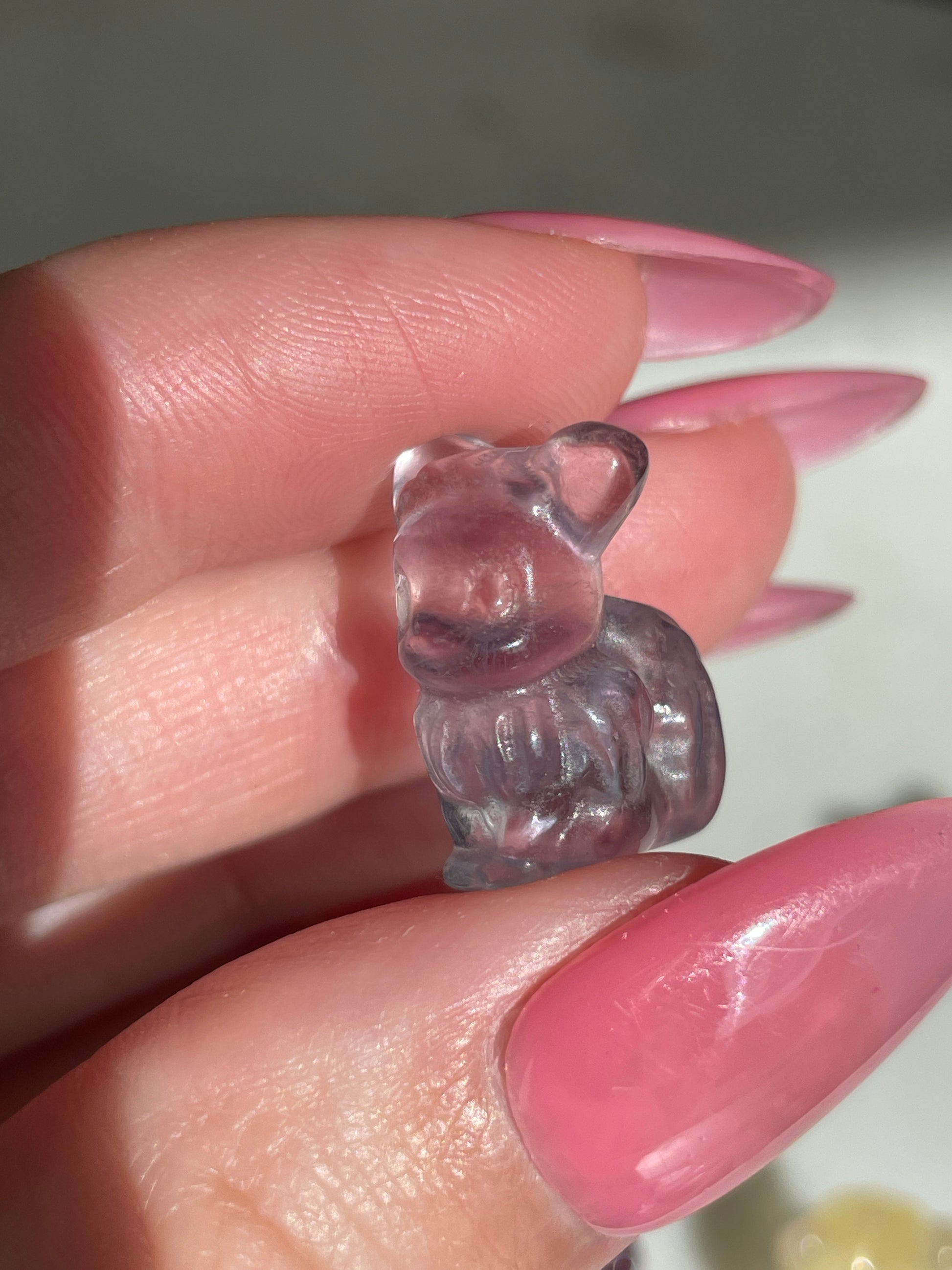 Pokémon figurine Evee carving fluorite tiny crystal evee fluorite display collectible pokemon natural crystal rainbow fluorite multicolor Pokemon decor evee stocking stuffer pokemon gift