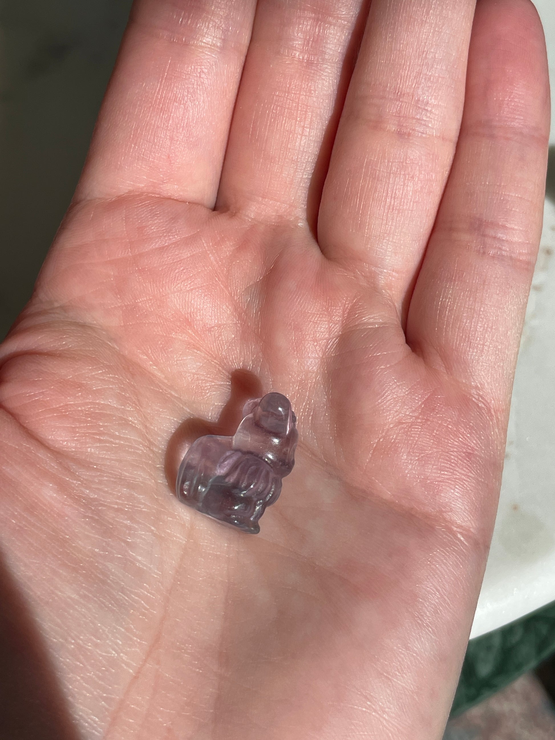 Pokémon figurine Evee carving fluorite tiny crystal evee fluorite display collectible pokemon natural crystal rainbow fluorite multicolor Pokemon decor evee stocking stuffer pokemon gift