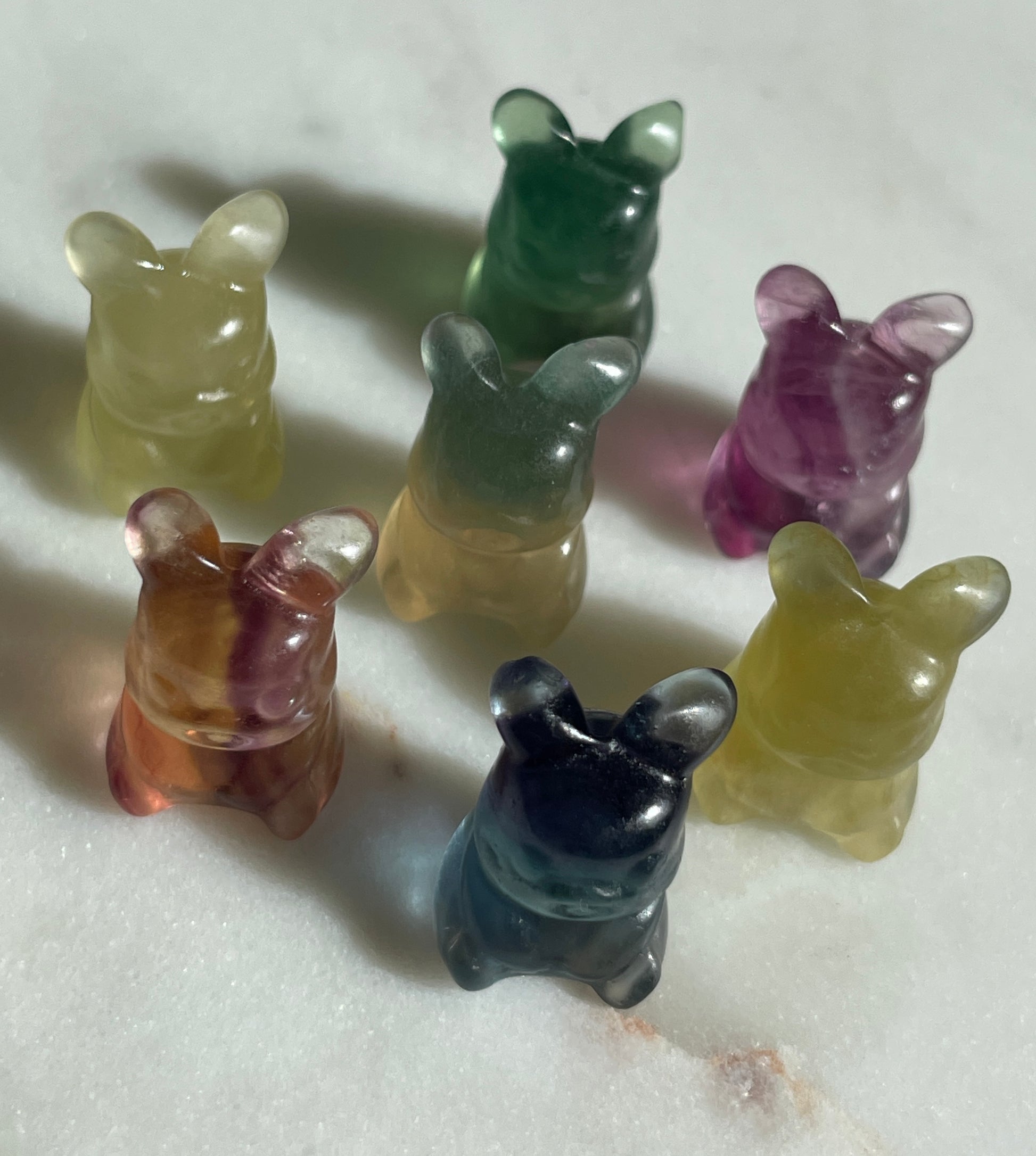 Pokémon figurine pikachu carving fluorite tiny crystal pikachu fluorite display collectible pokemon natural crystal rainbow fluorite multicolor Pokemon decor pikachu stocking stuffer pokemon gift