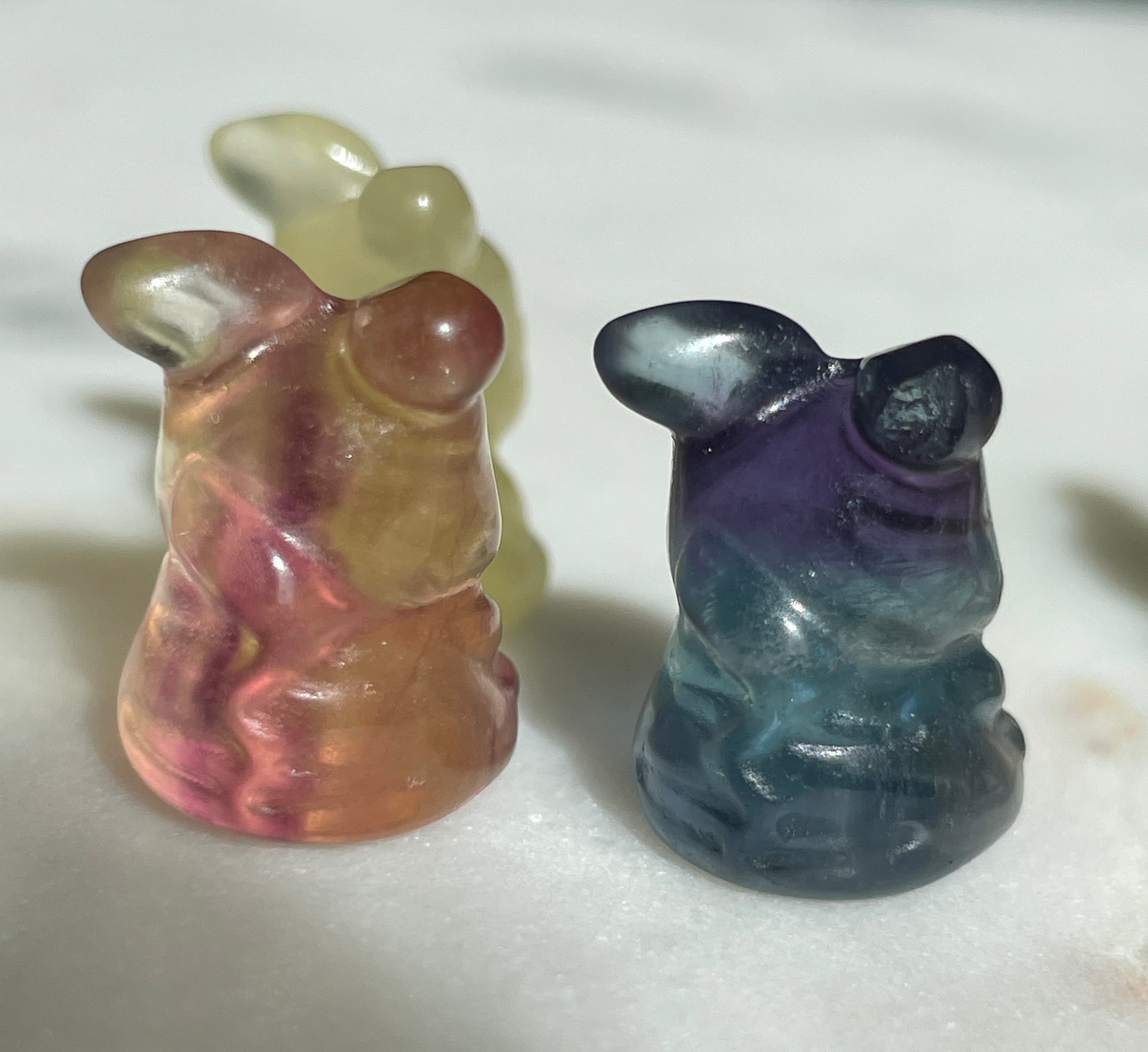 Pokémon figurine pikachu carving fluorite tiny crystal pikachu fluorite display collectible pokemon natural crystal rainbow fluorite multicolor Pokemon decor pikachu stocking stuffer miniature pokemon gift