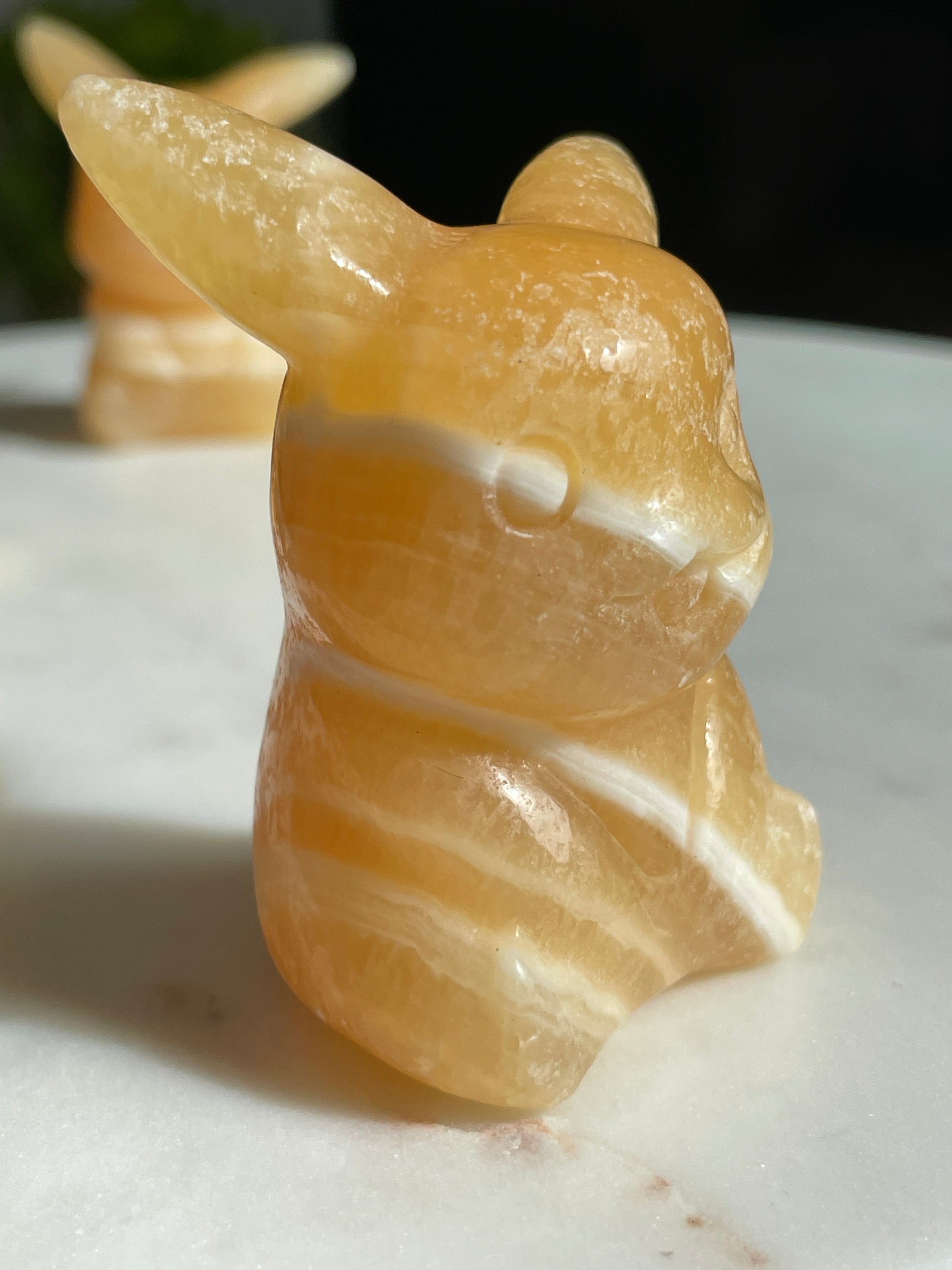 Pokémon figurine pikachu carving honey calcite crystal pikachu calcite display collectible pokemon natural crystal honey calcite yellow Pokemon decor pikachu stocking stuffer pokemon gift