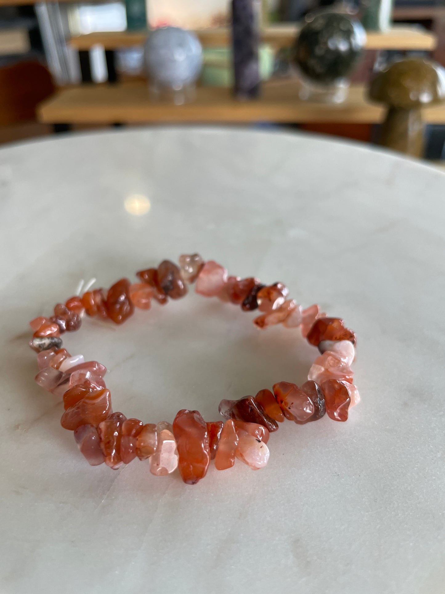 crystal chip bracelet jewelry gift red carnelian