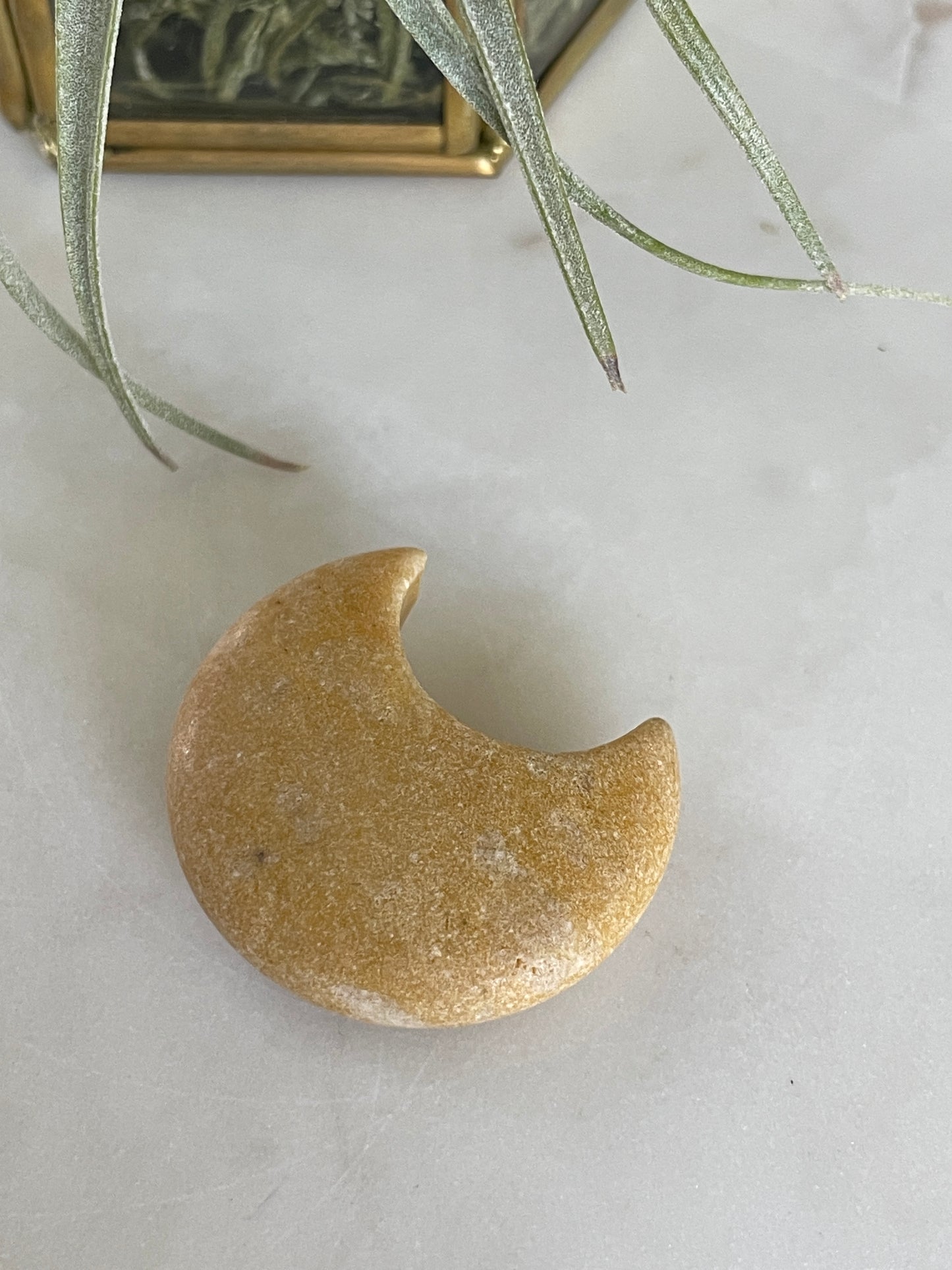 crystal moon carving crescent moon gift jasper labradorite