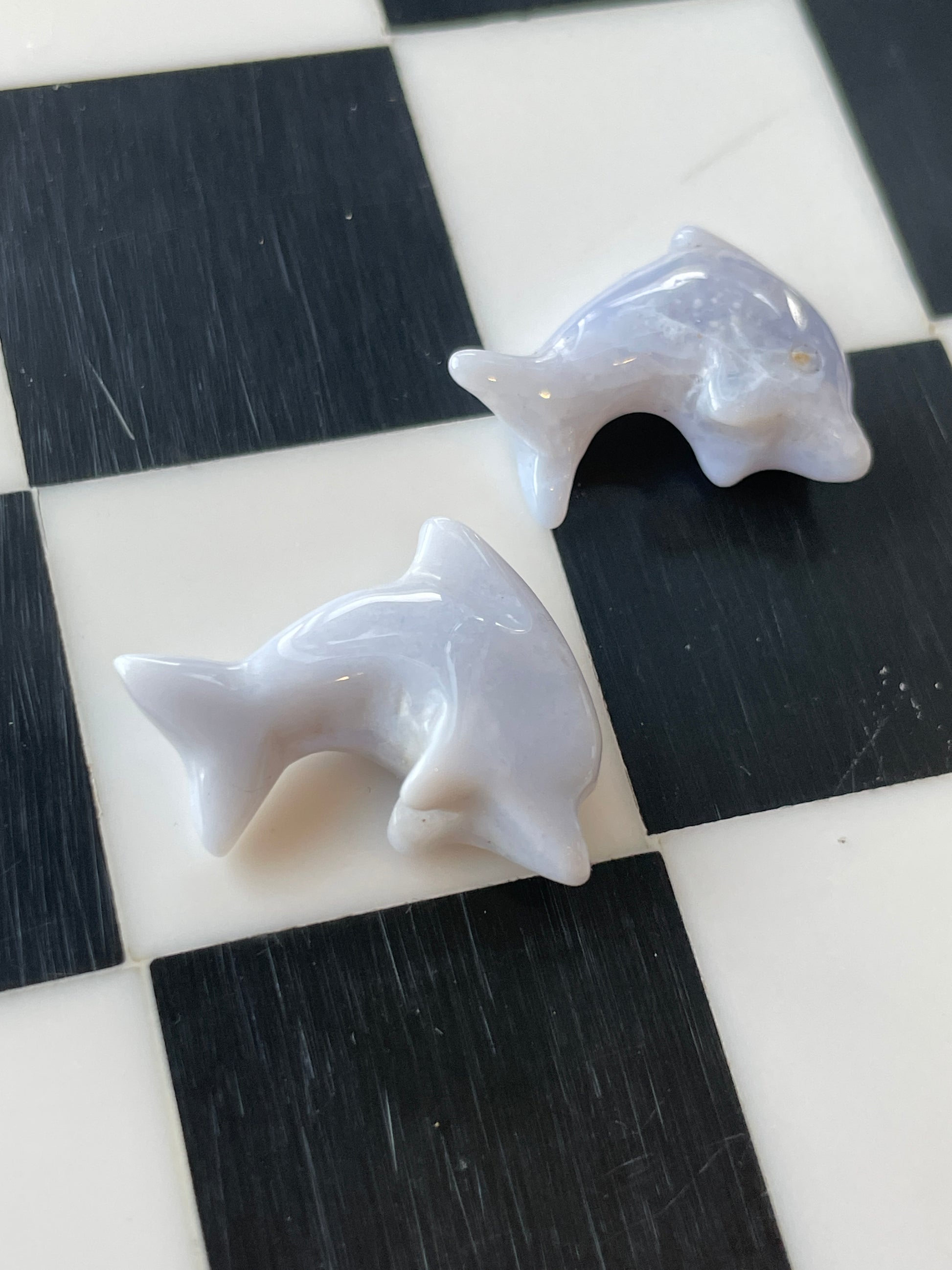 blue lace agate dolphin crystal carving hand carved crystal gift for friend spiritual gift rock minerals crystal point natural home decor altar piece healing crystal gift for witch ocean animal sea creature water