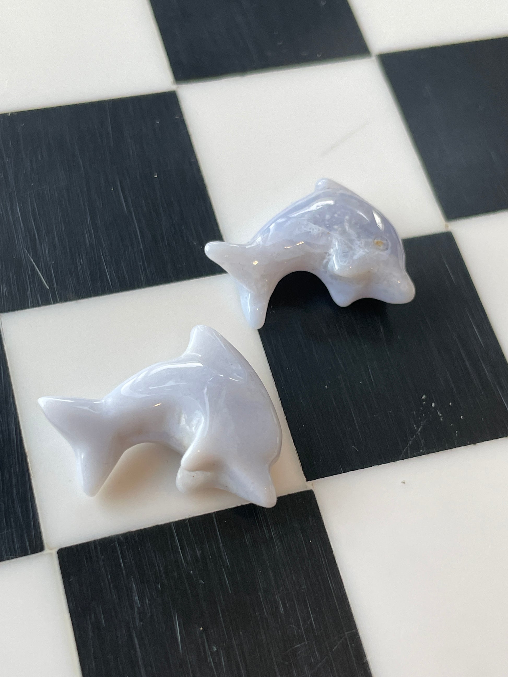 blue lace agate dolphin crystal carving hand carved crystal gift for friend spiritual gift rock minerals crystal point natural home decor altar piece healing crystal gift for witch ocean animal sea creature water