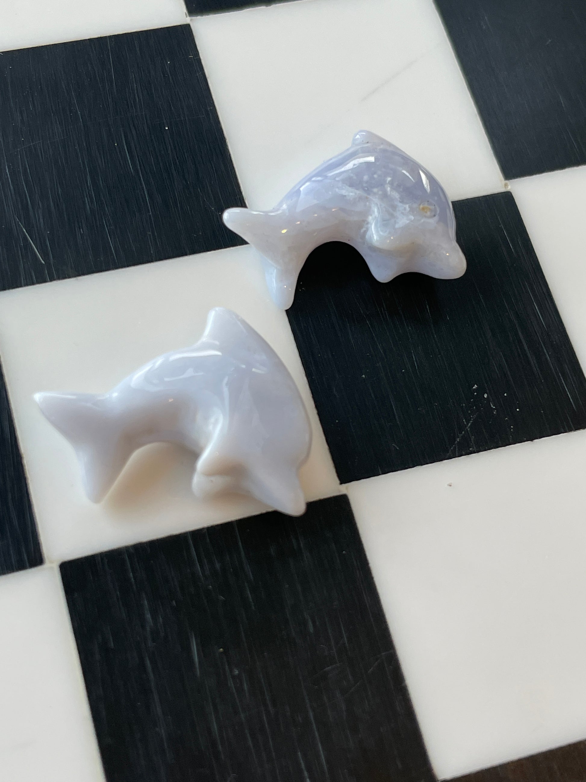 blue lace agate dolphin crystal carving hand carved crystal gift for friend spiritual gift rock minerals crystal point natural home decor altar piece healing crystal gift for witch ocean animal sea creature water