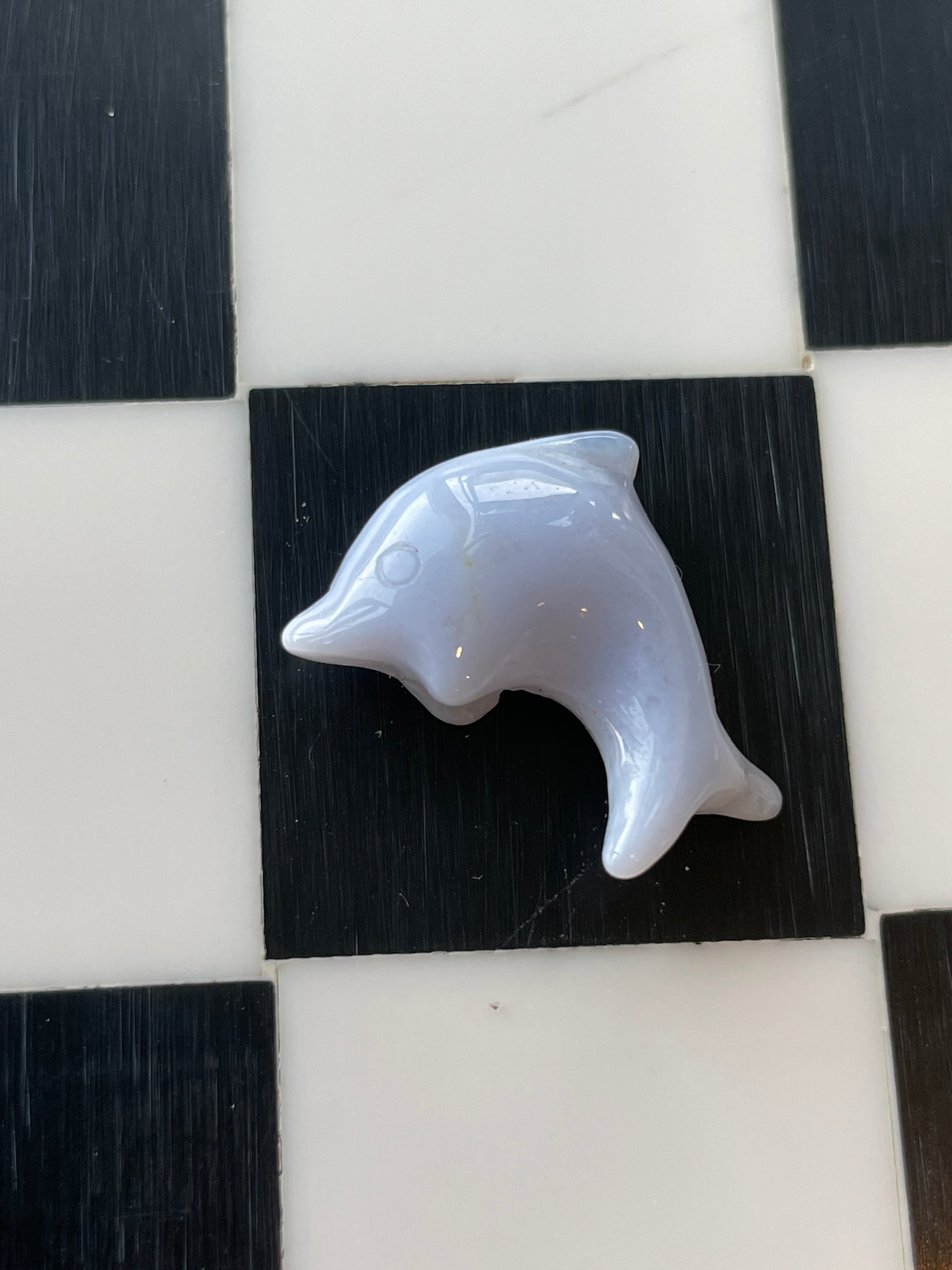 blue lace agate dolphin crystal carving hand carved crystal gift for friend spiritual gift rock minerals crystal point natural home decor altar piece healing crystal gift for witch ocean animal sea creature water