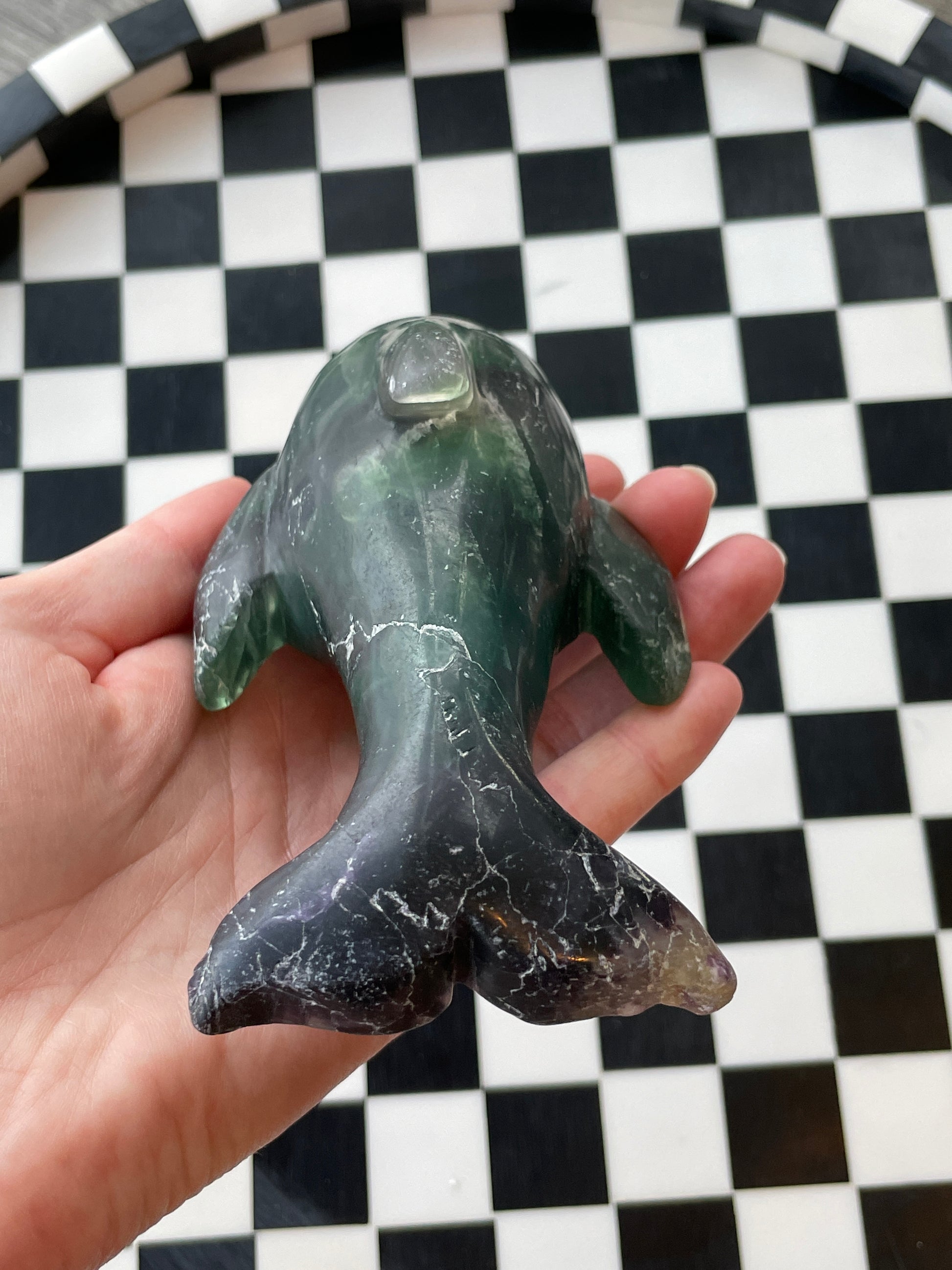 green fluorite crystal carving hand carved crystal gift for friend spiritual gift rock minerals crystal point natural home decor altar piece healing crystal gift for witch