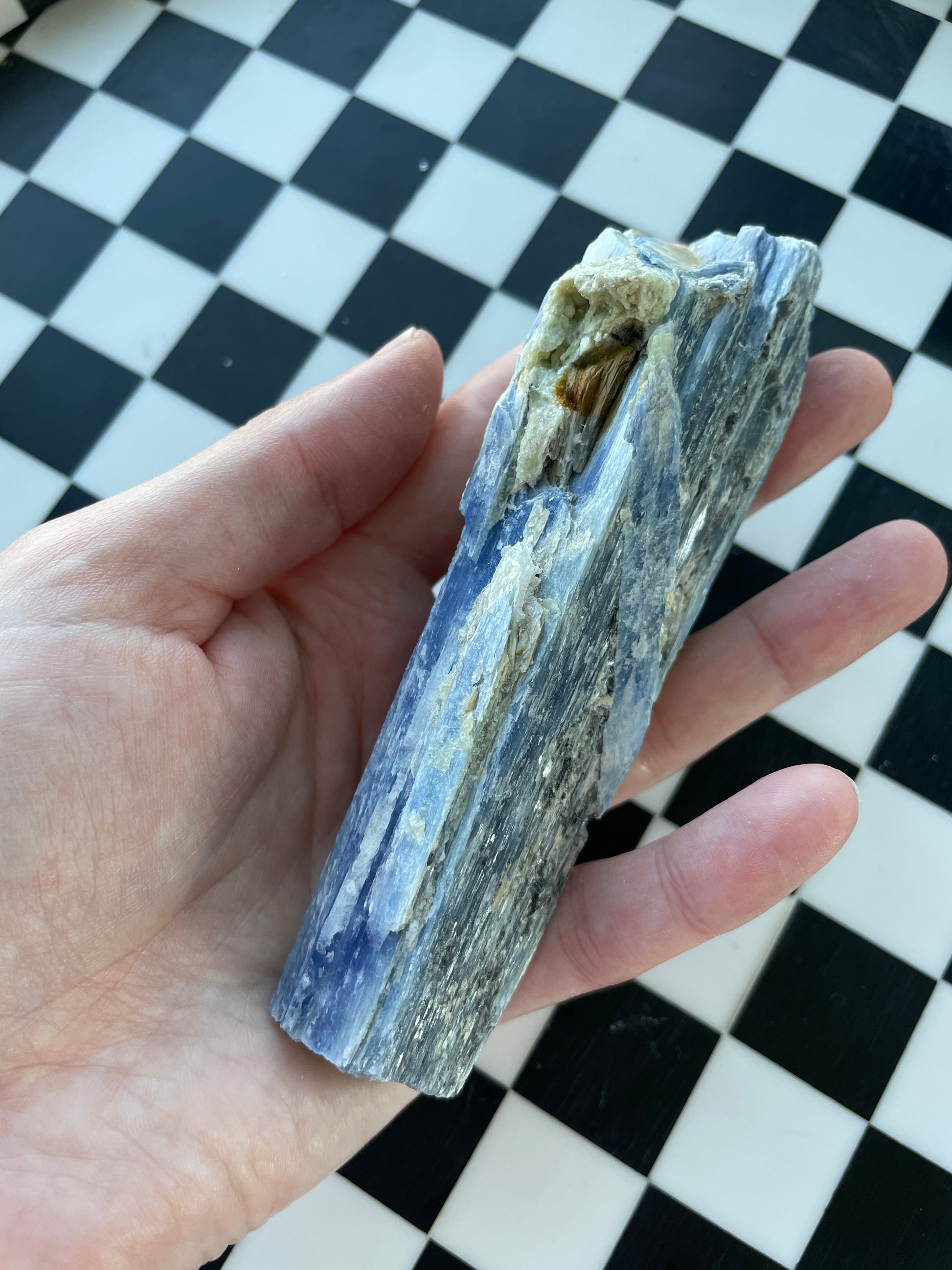blue kyanite raw crystal specimen natural rock mineral healing stone magic crystal altar piece witchcraft gift for witch