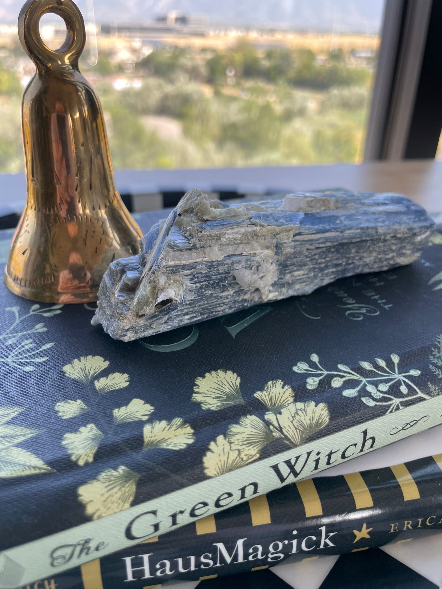 blue kyanite raw crystal specimen natural rock mineral healing stone magic crystal altar piece witchcraft gift for witch