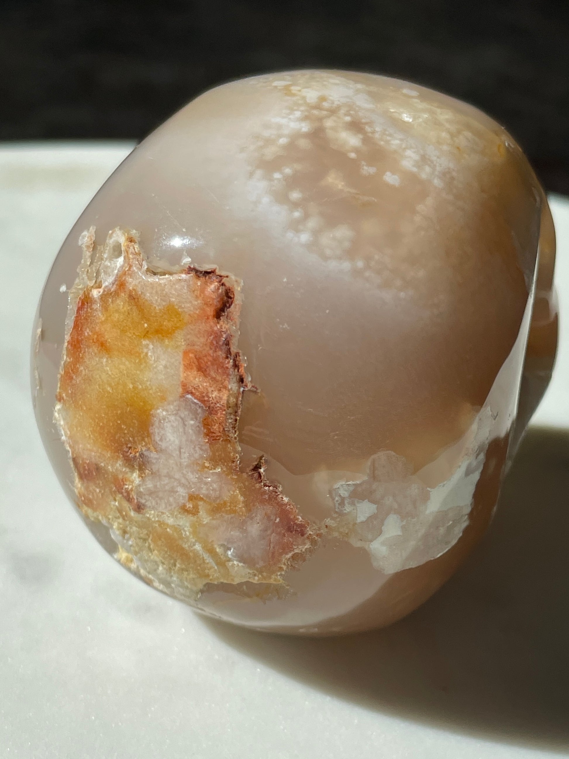 flower agate skull carving figurine spooky crystal carving gift for witch halloween lover magic altar piece skeleton druzy agate skull