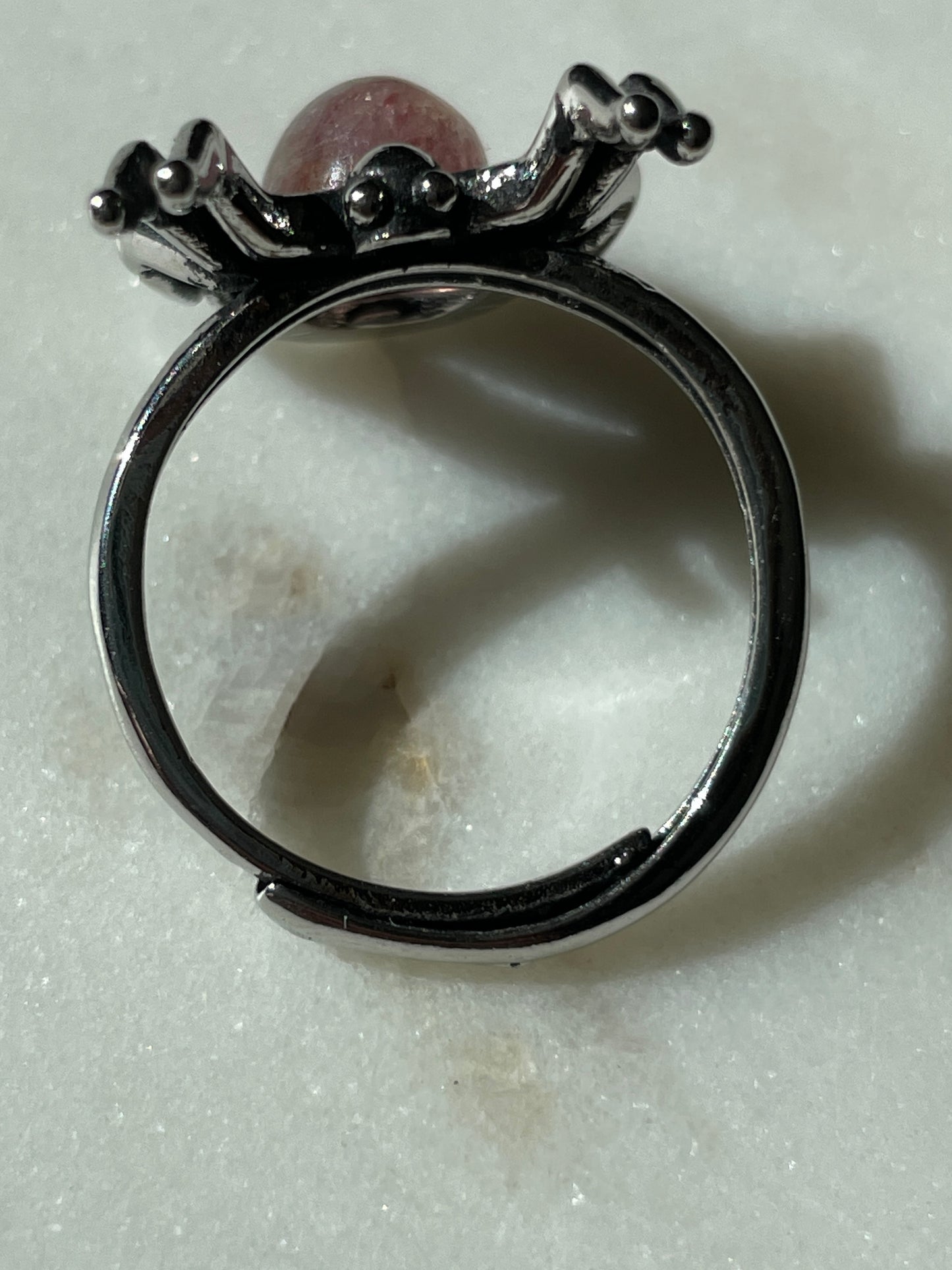 spider ring crystal jewelry strawberry quartz ring adjustable ring spider jewelry gift