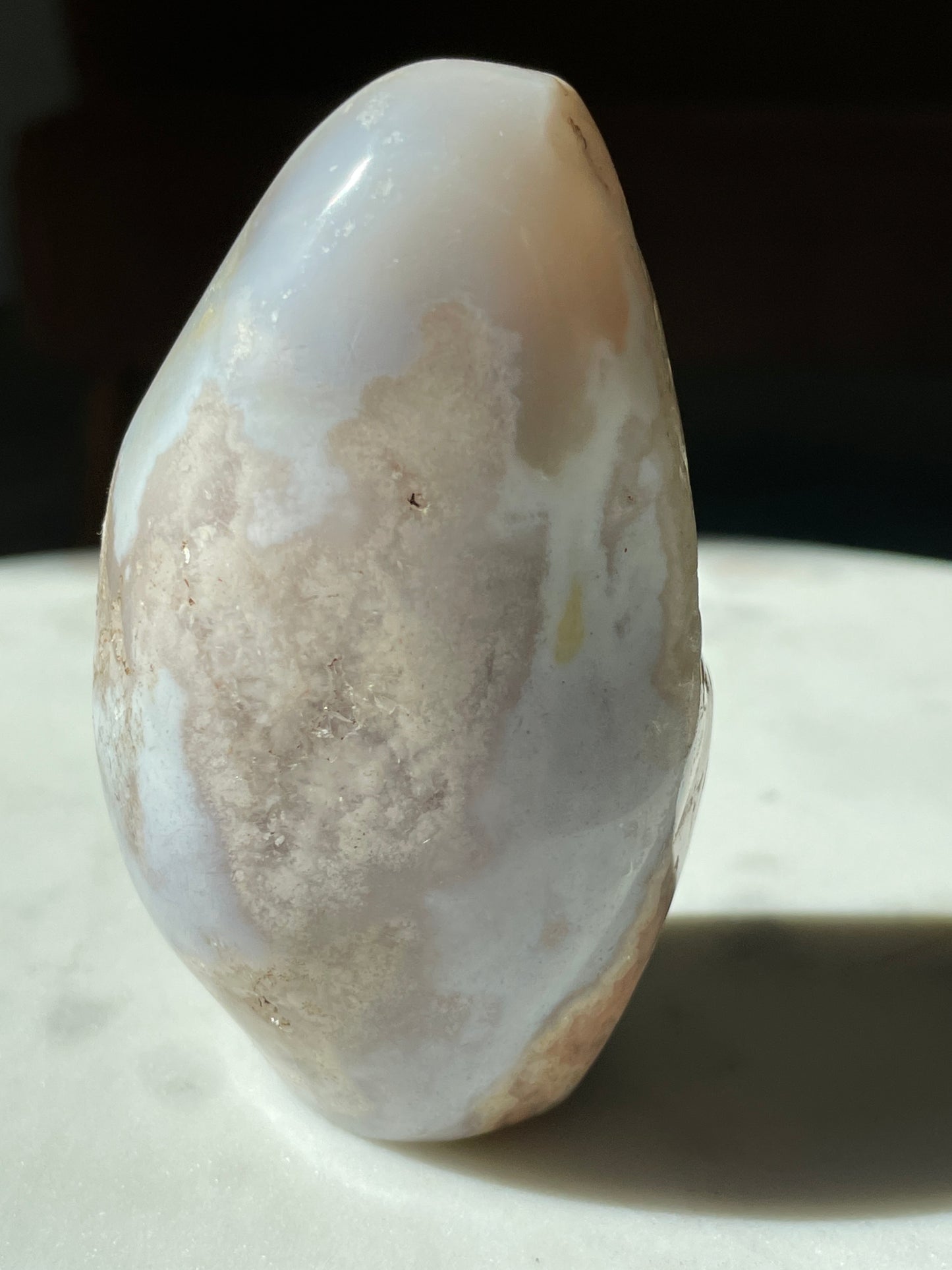 blue cherry flower agate crystal mountain gem stone carving druzy agate altar piece natural home decor statement piece