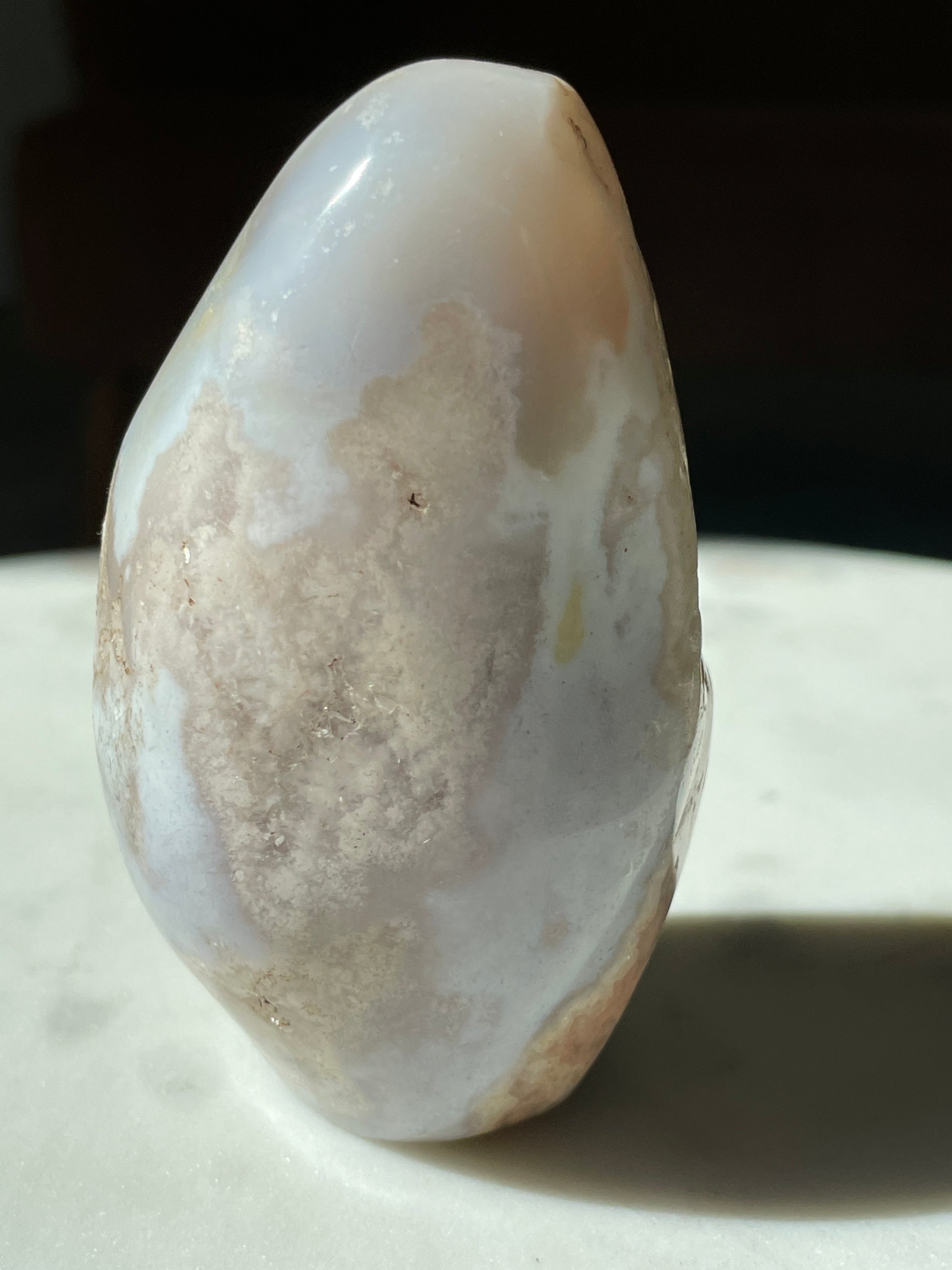blue cherry flower agate crystal mountain gem stone carving druzy agate altar piece natural home decor statement piece