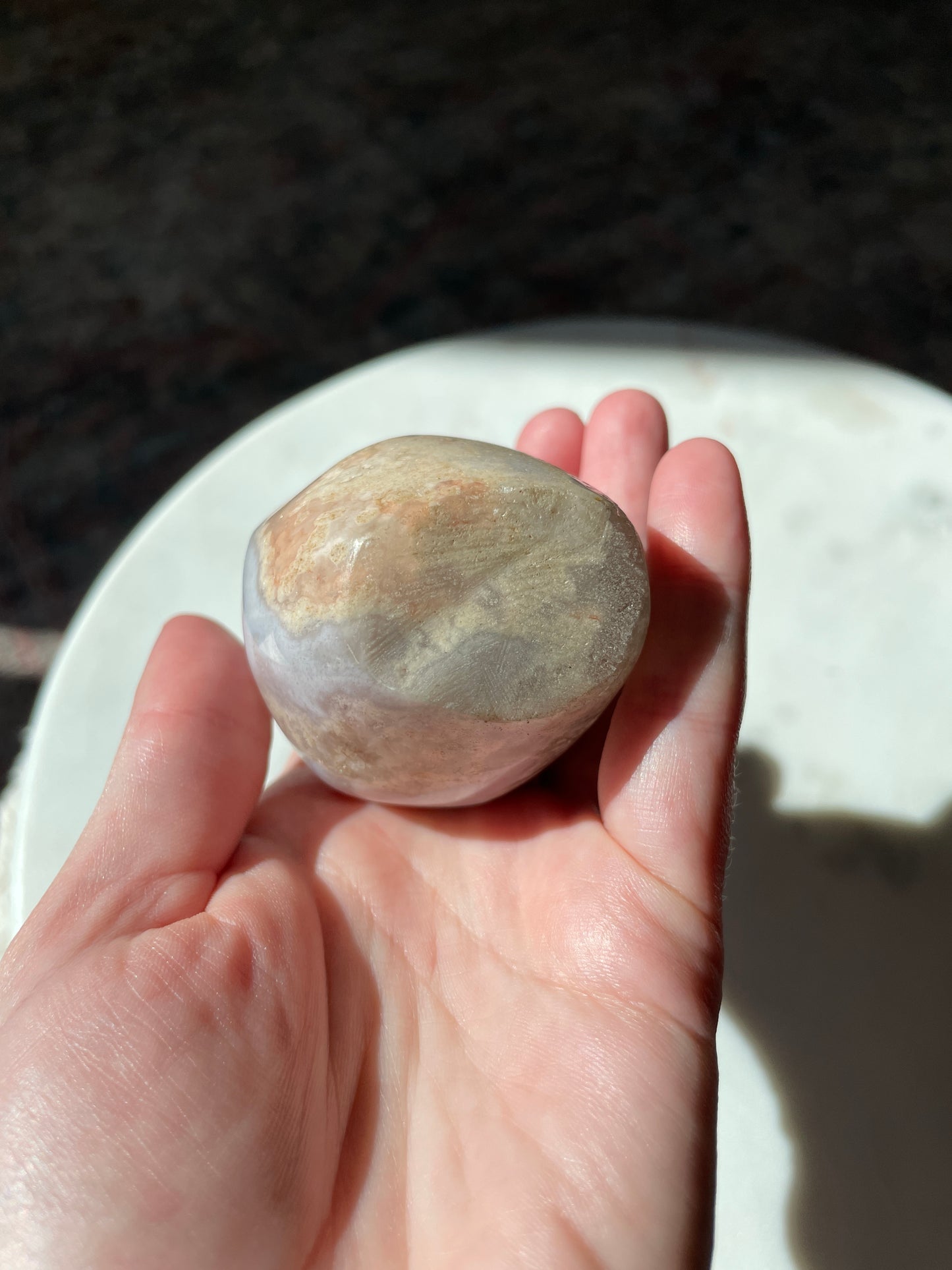 blue cherry flower agate crystal mountain gem stone carving druzy agate altar piece natural home decor statement piece