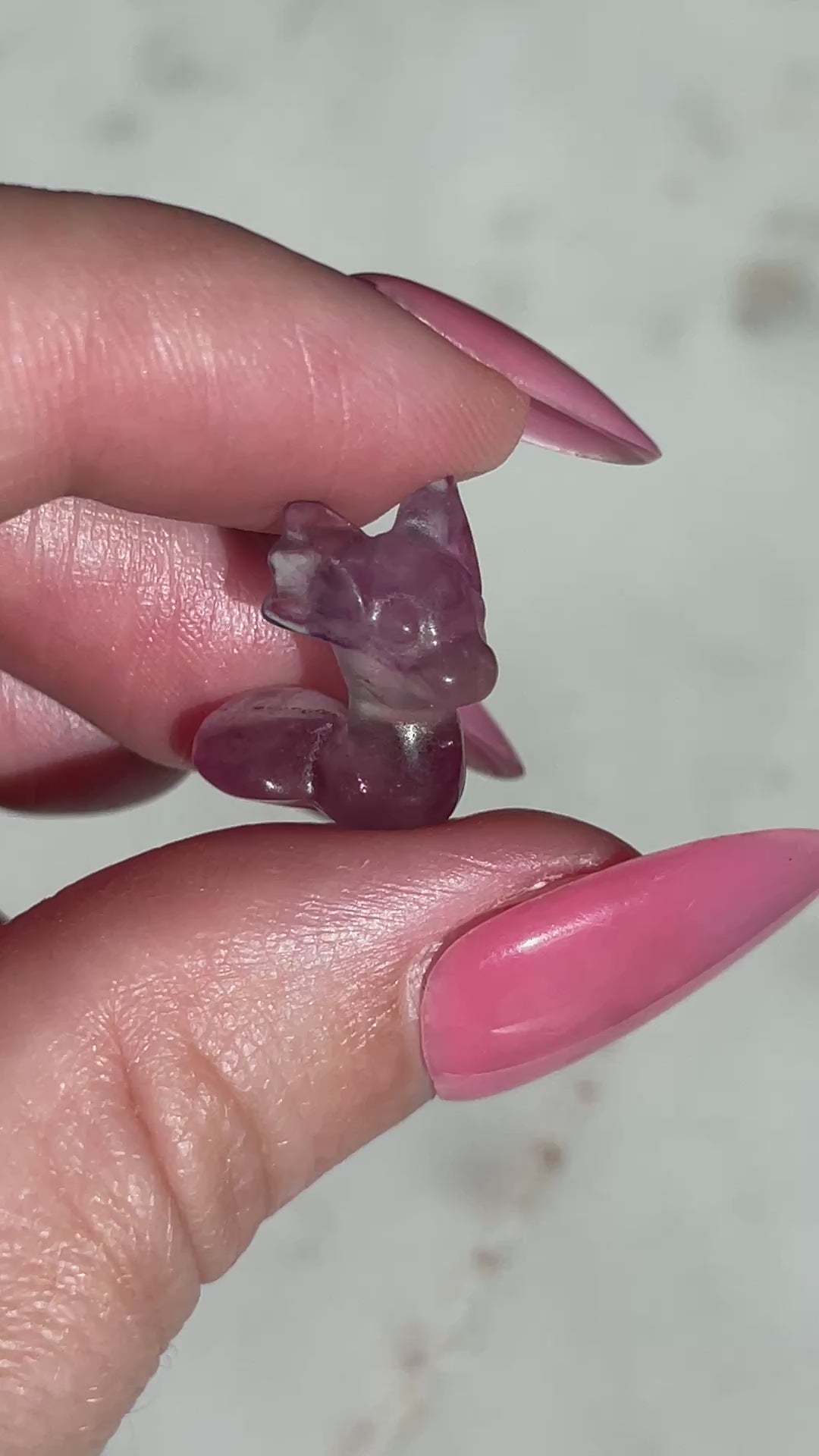 Pokémon figurine Dratini carving fluorite tiny crystal Dratini fluorite display collectible pokemon natural crystal rainbow fluorite multicolor Pokemon decor dratini stocking stuffer pokemon gift