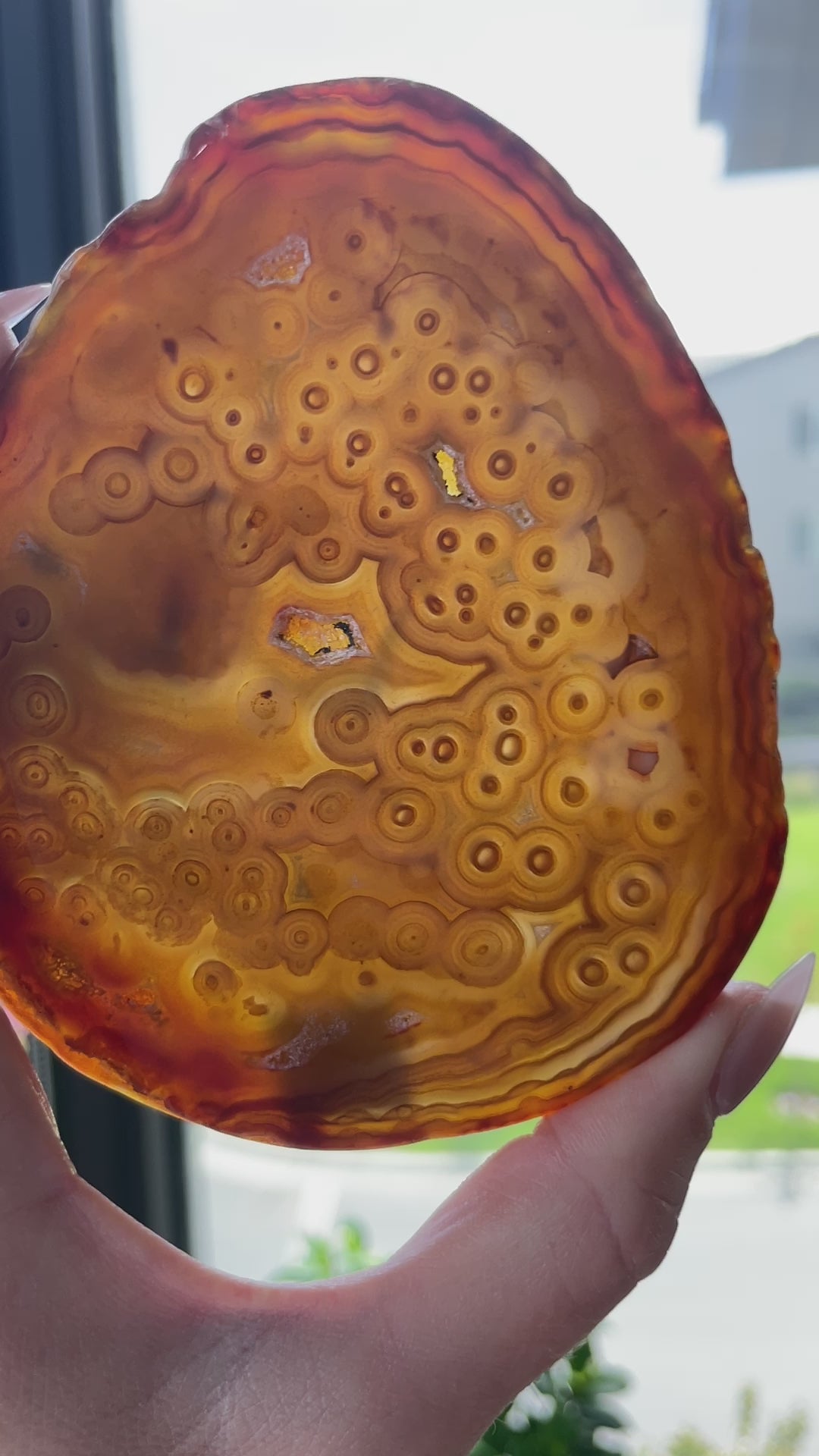 agate slab slice crystal gift statement piece natural home decor