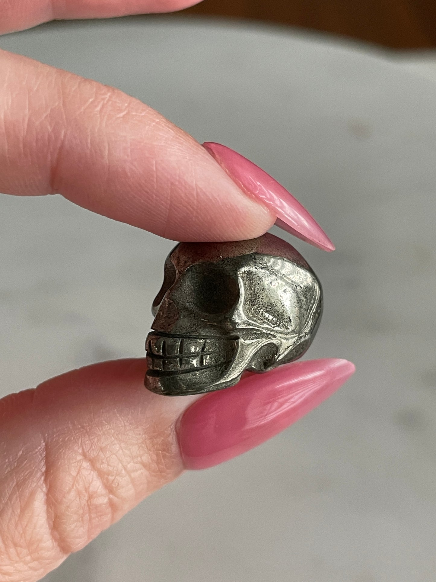 Mini Skull Carving | Pyrite