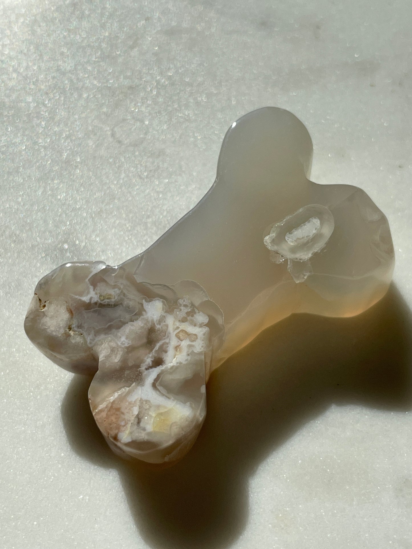 Flower Agate Bone Carving | 1.75 Inches
