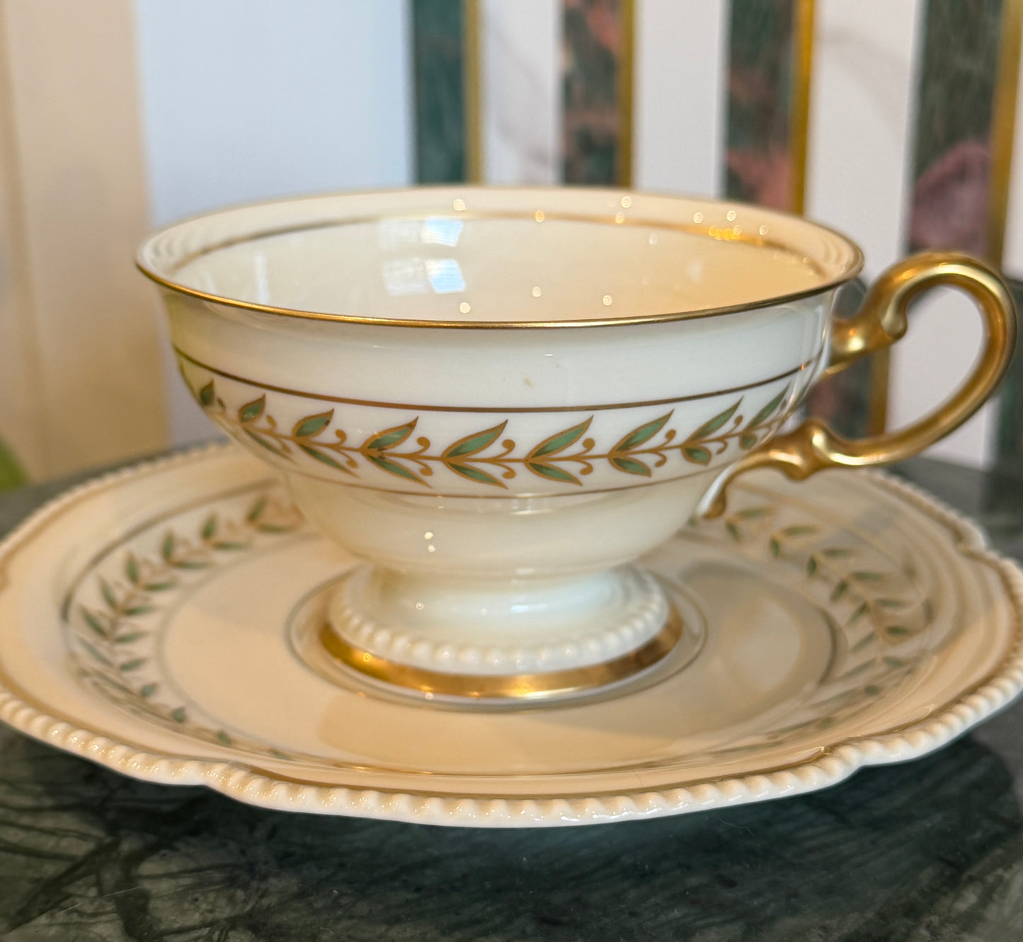 Vintage Rosenthal Ivory “Bristol” Teacup and Saucer | Made in Germany | 1930s